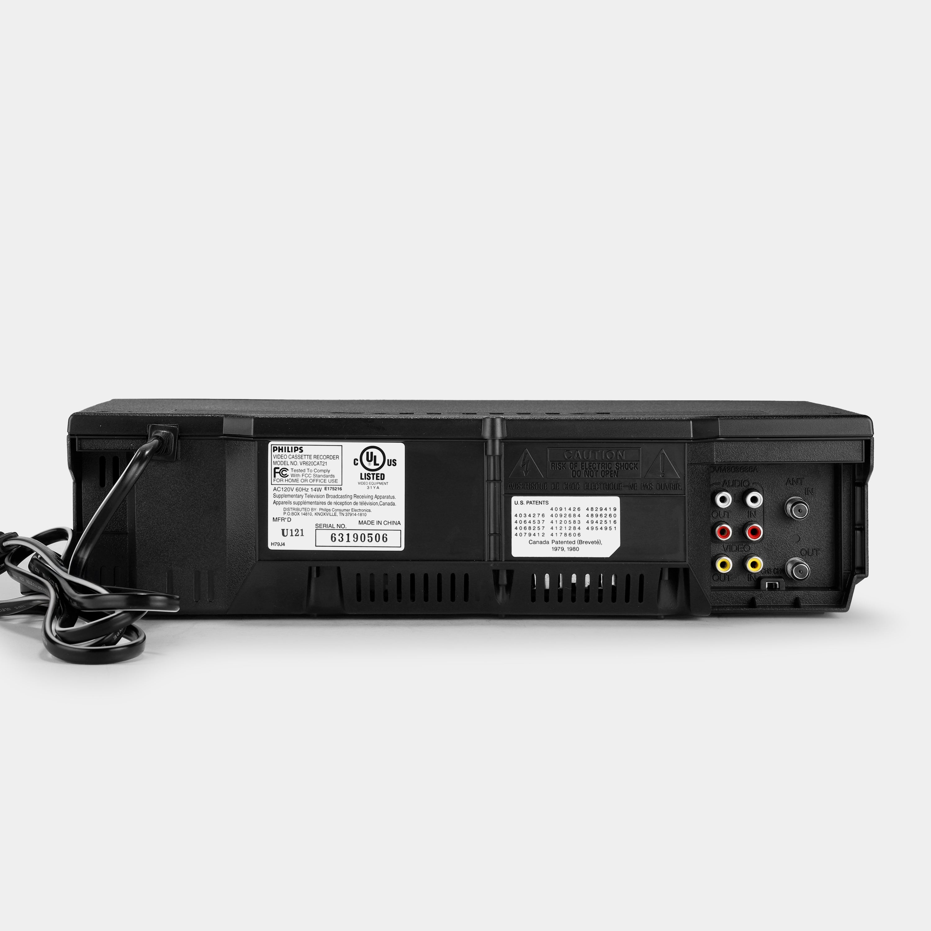 Philips VR620CAT21 VCR VHS Player
