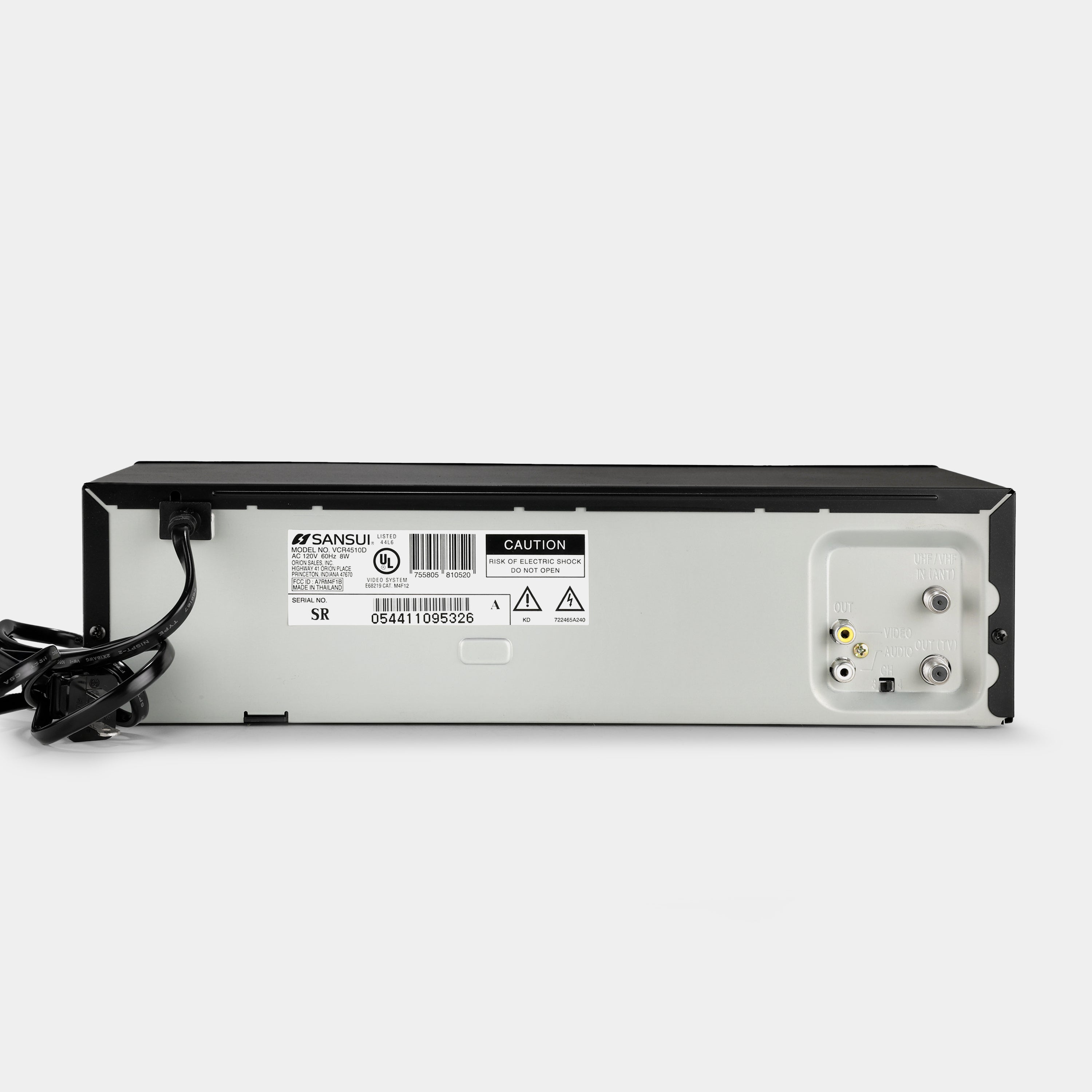 Sansui VCR4510D VCR VHS Player