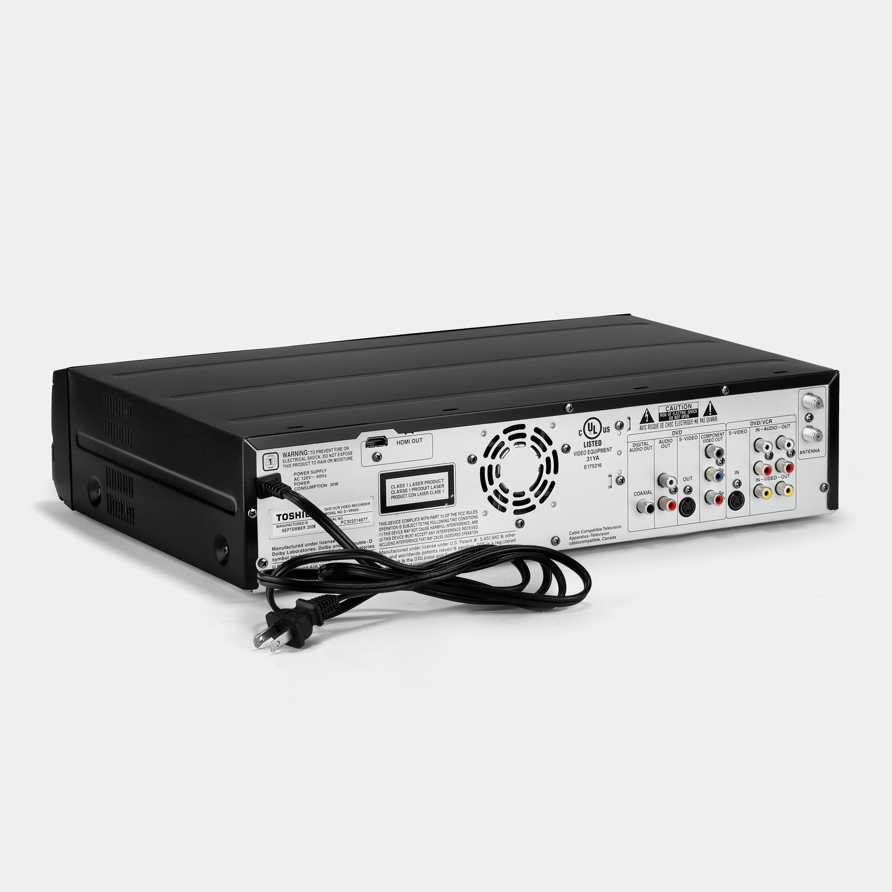 Toshiba D-VR660 VCR VHS and DVD Player