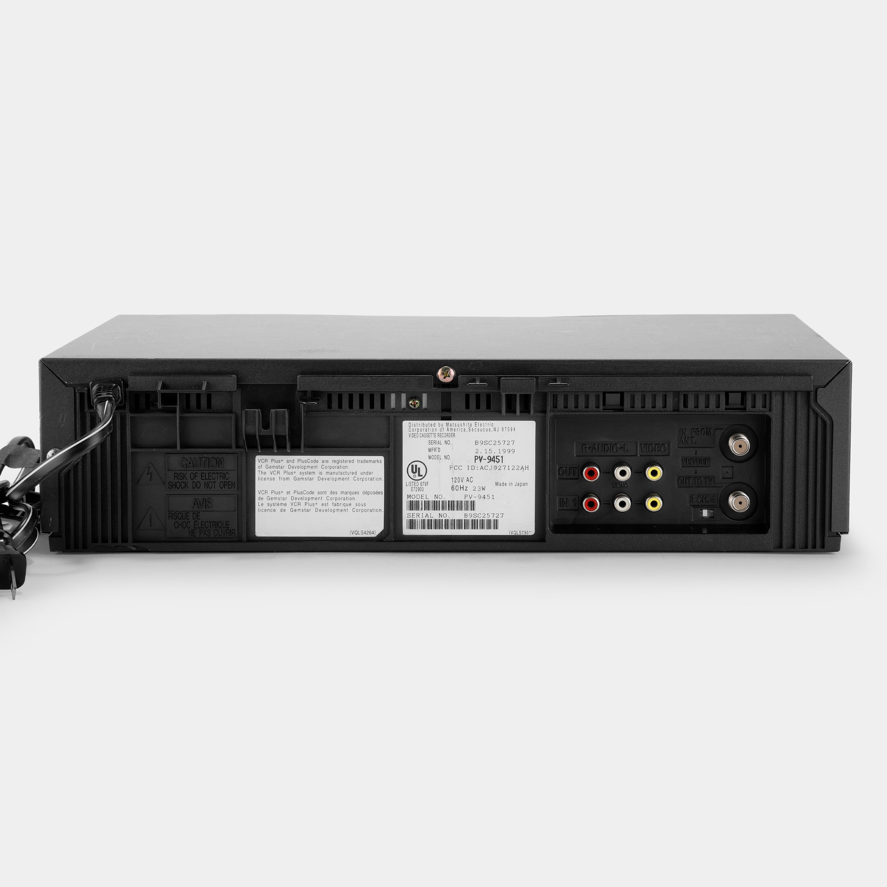 Panasonic PV-9451 VCR VHS Player