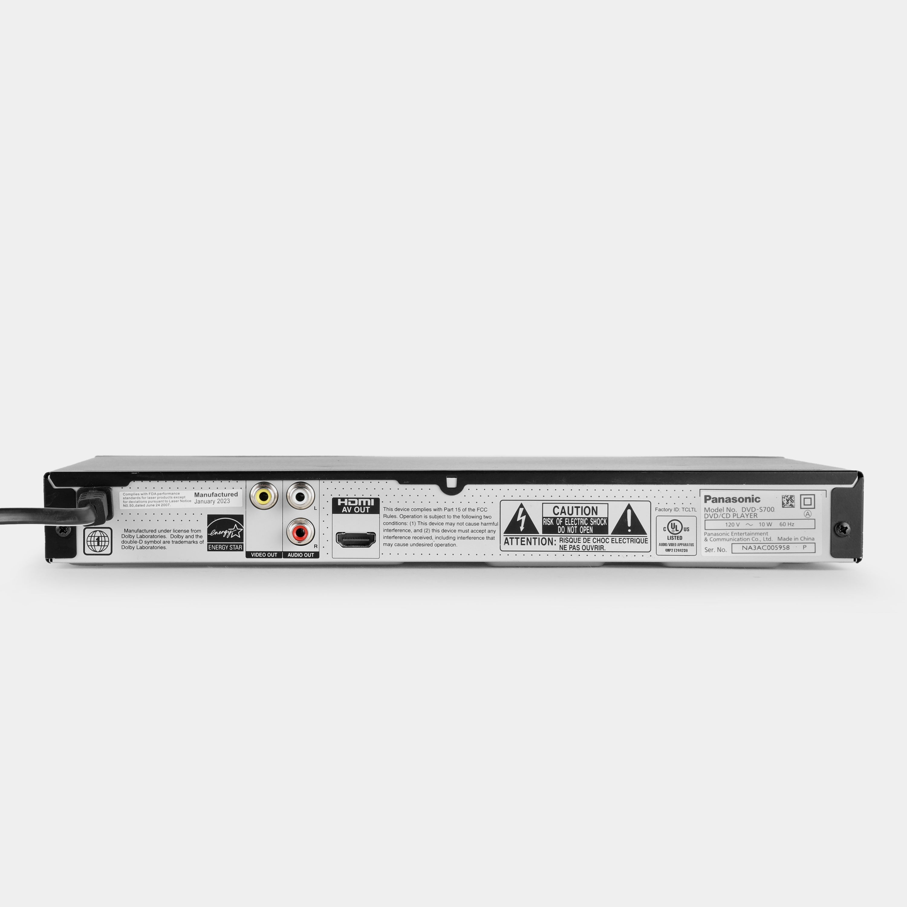 Panasonic DVD-S700 DVD Player (B-Grade)