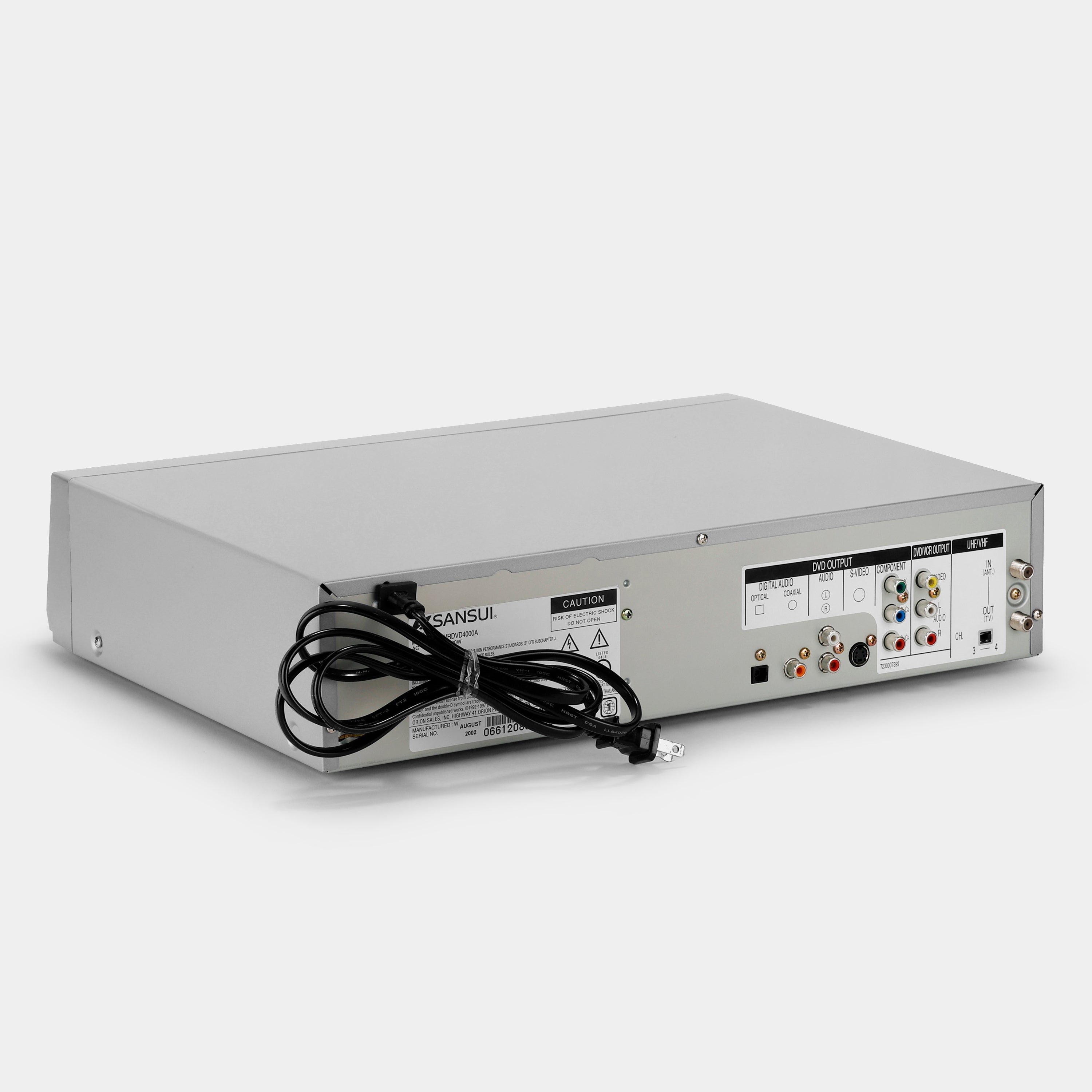 Sansui VRDVD4000A VCR VHS and DVD Player