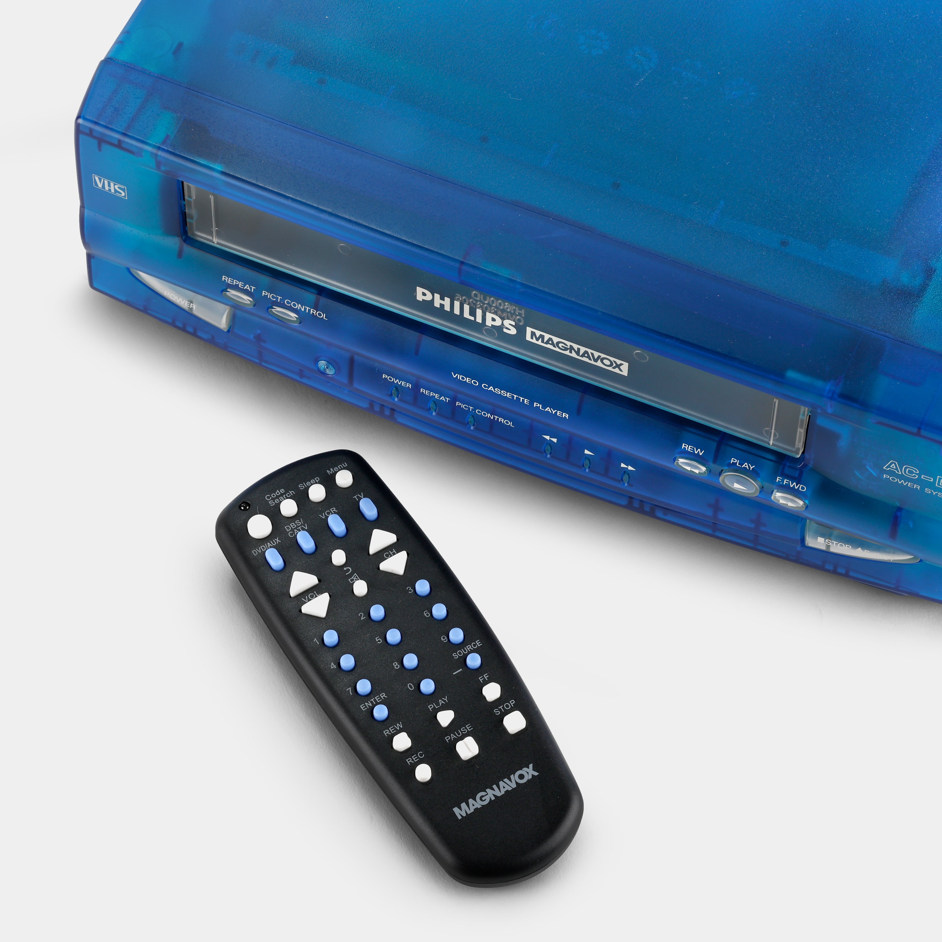 Philips VPA1151BL21 Transparent Blue VCR VHS Player