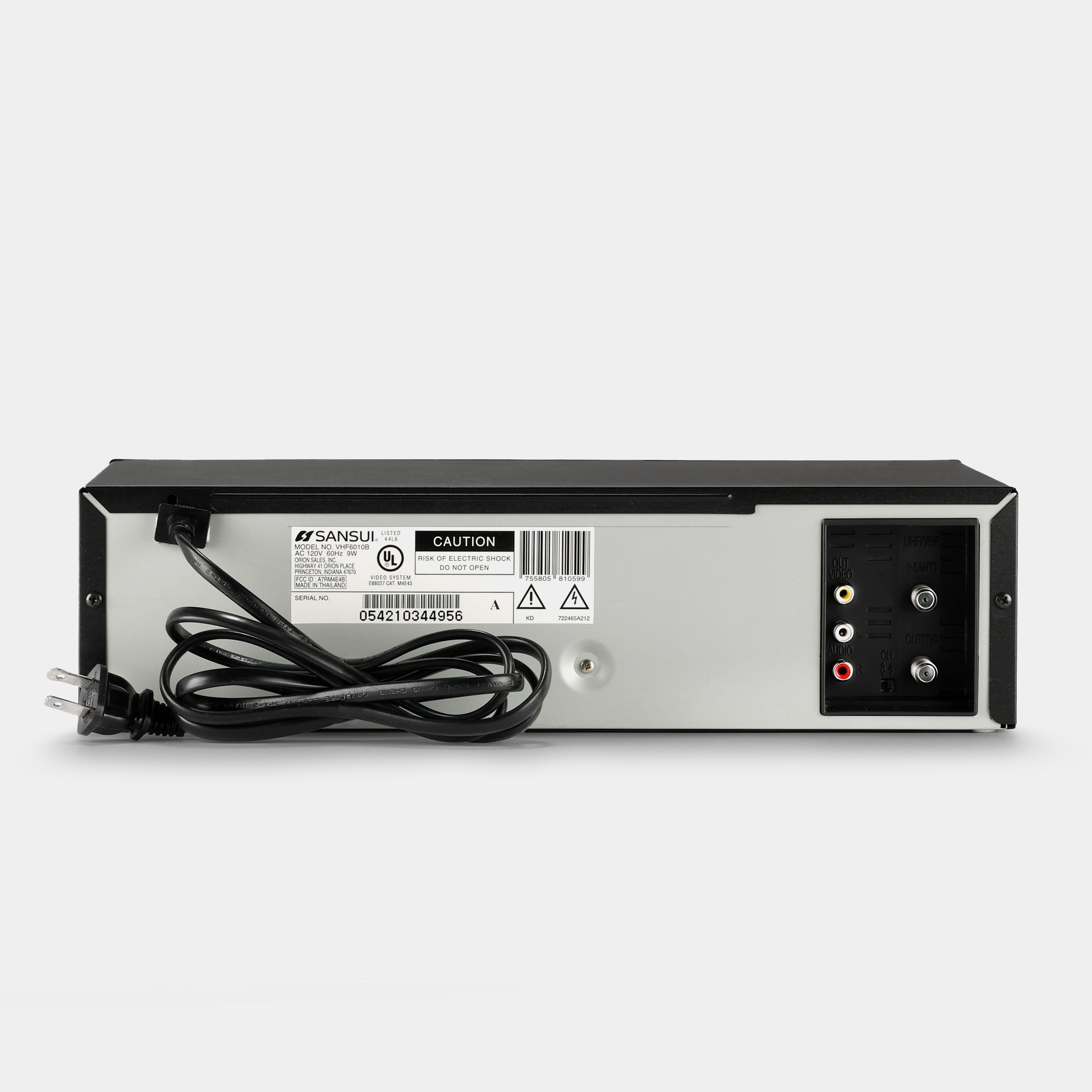 Sansui VHF6010B VCR VHS Player