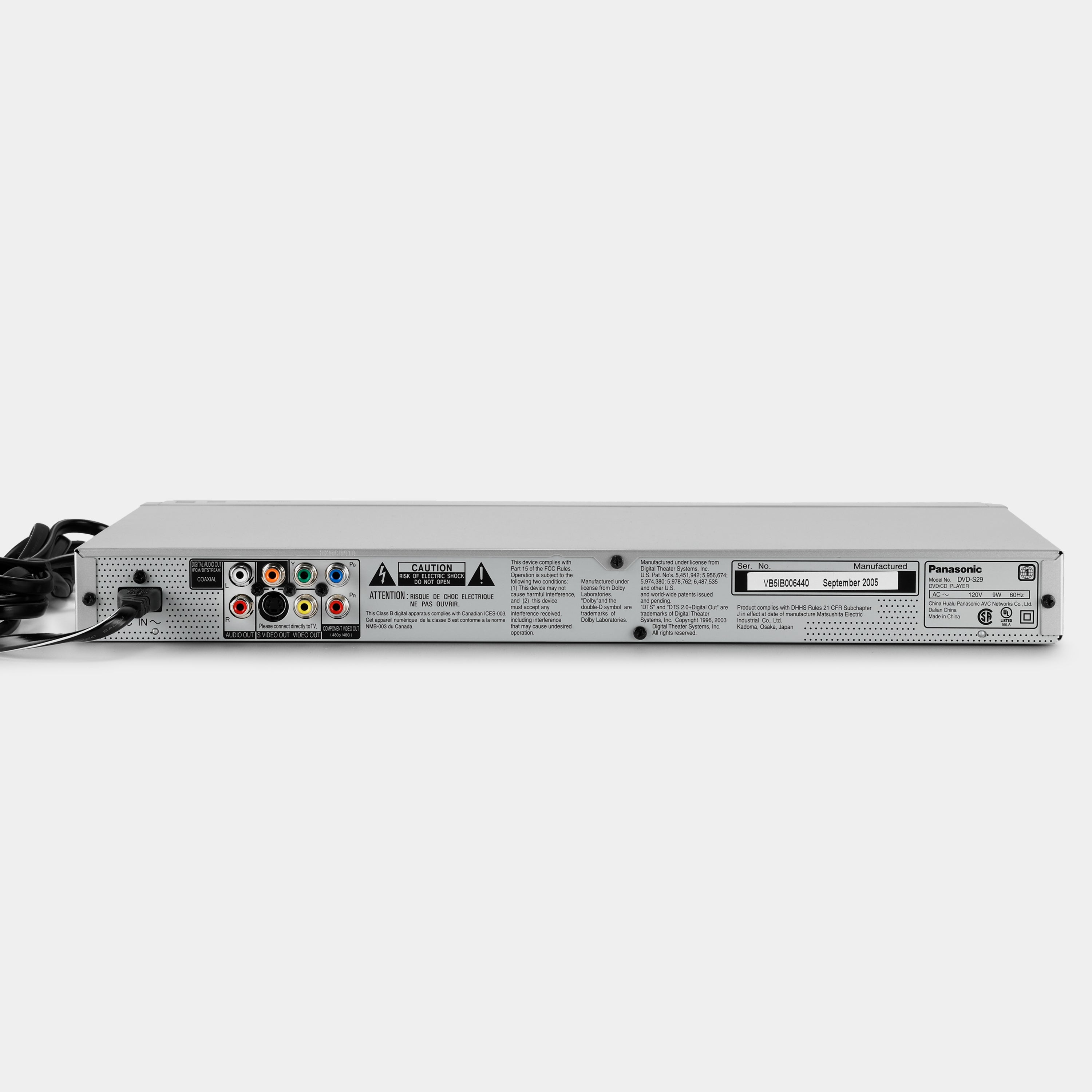 Panasonic DVD-S29 DVD Player