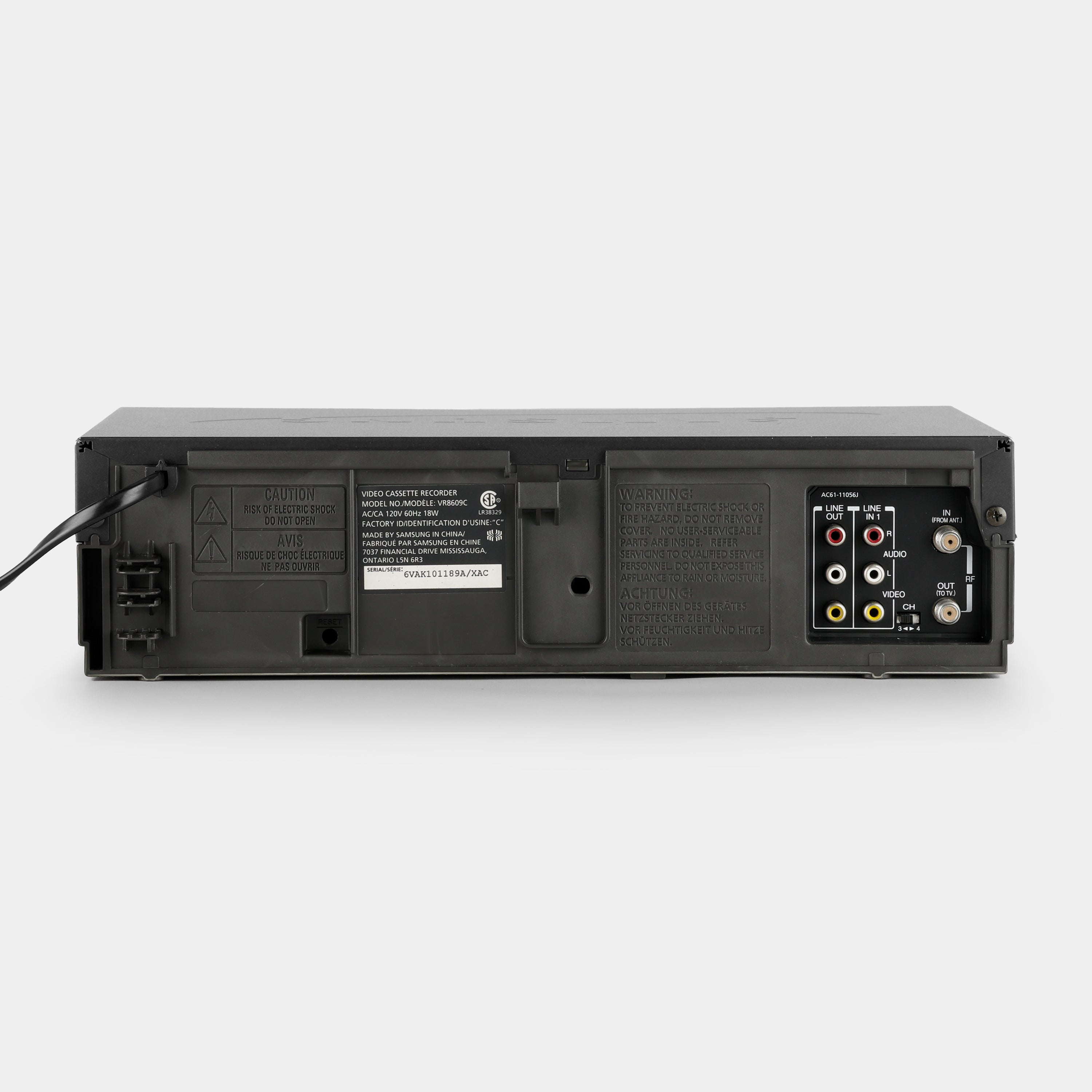 Samsung VR8609C VCR VHS Player