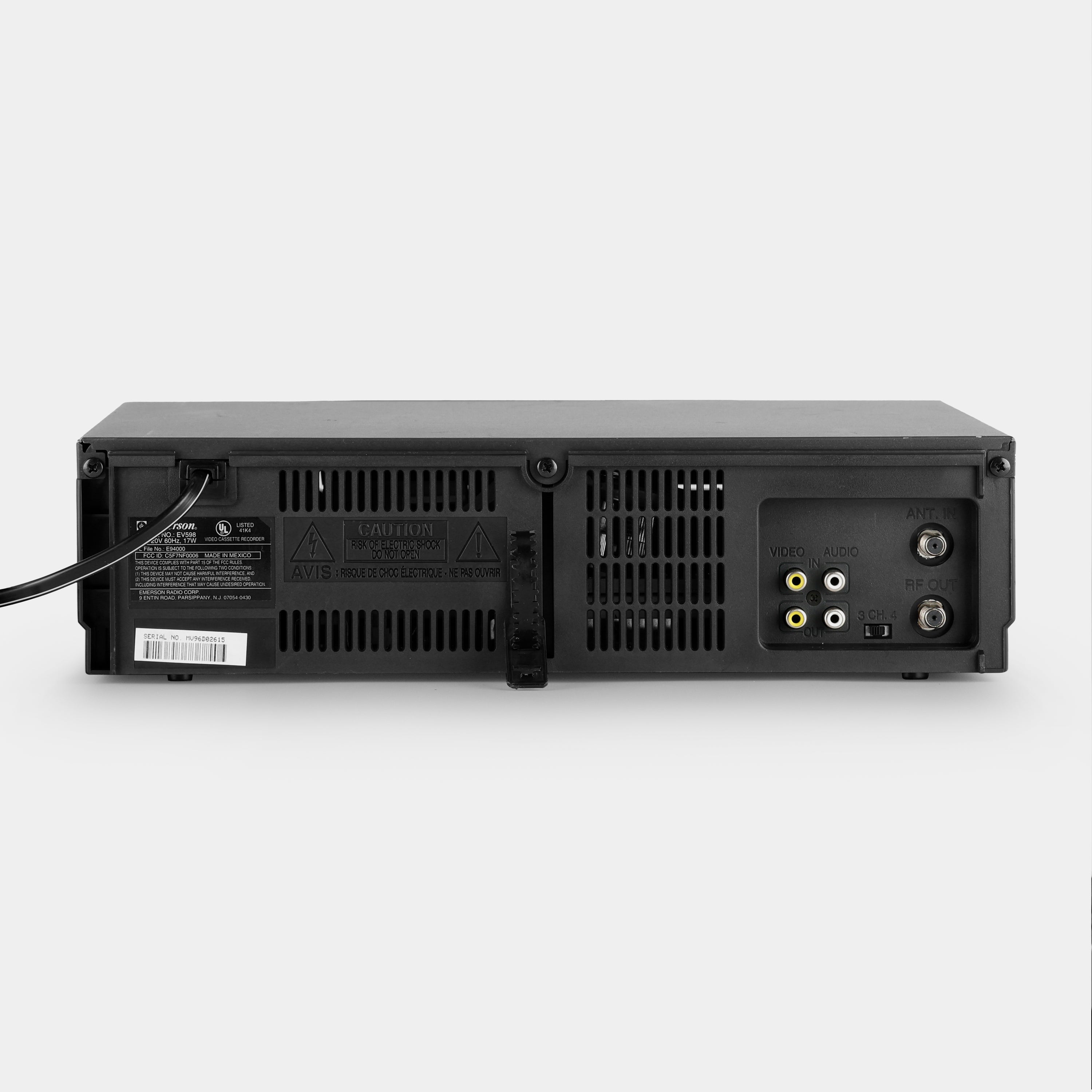 Emerson EV598 VCR VHS Player
