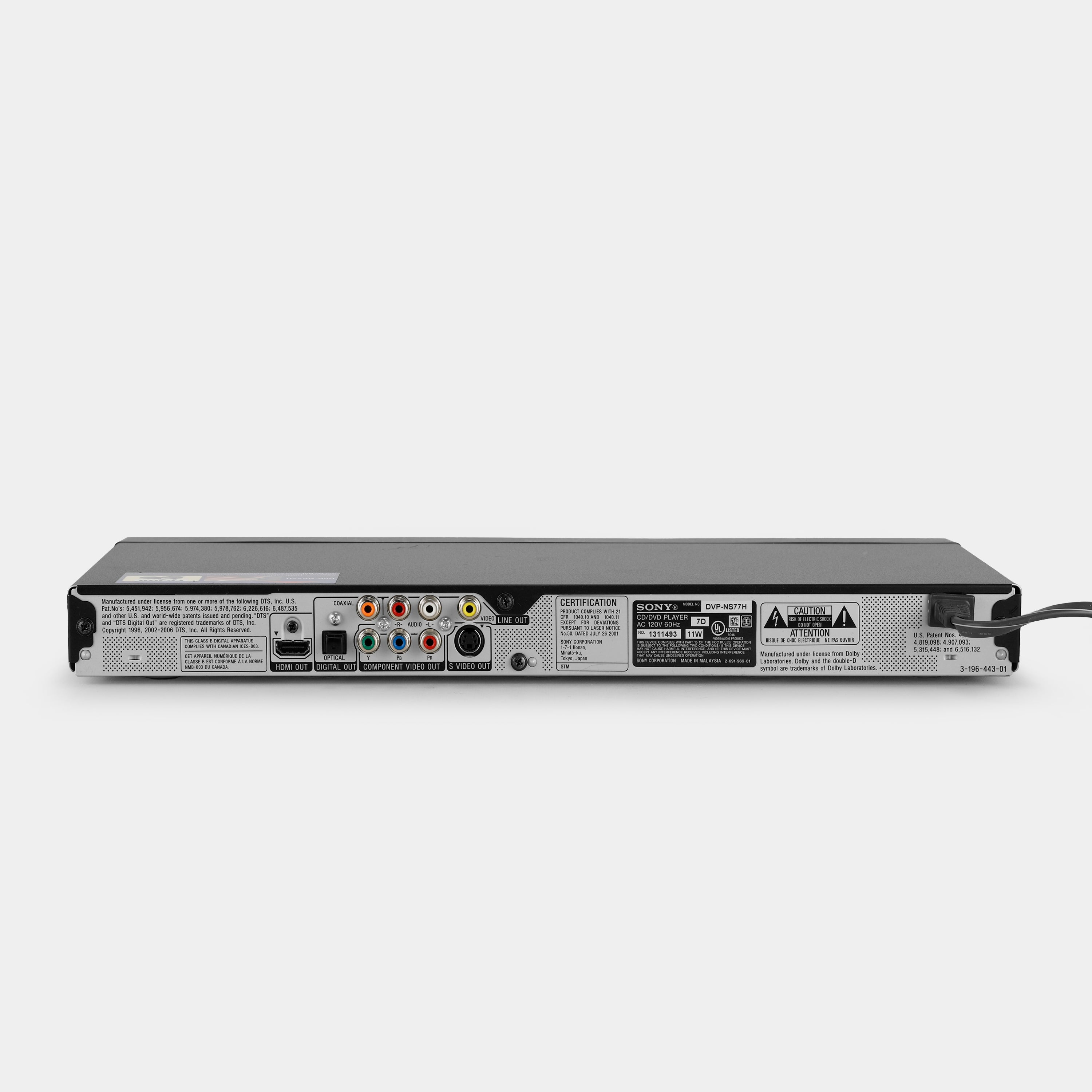 Sony DVP-NS77H DVD Player