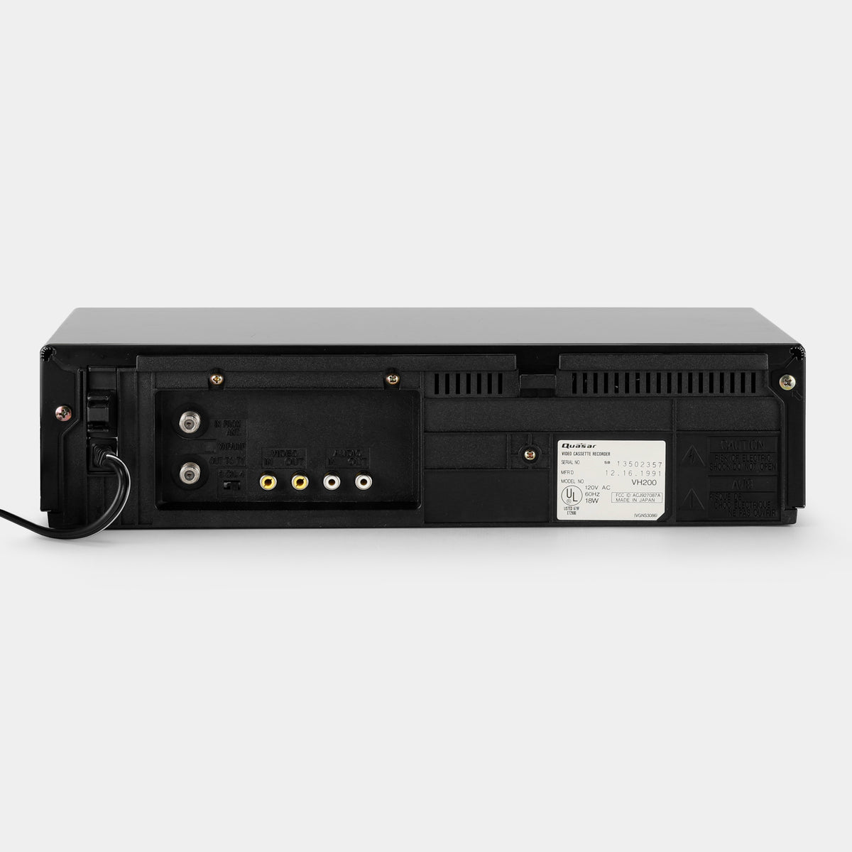 Quasar VH200 VCR VHS Player