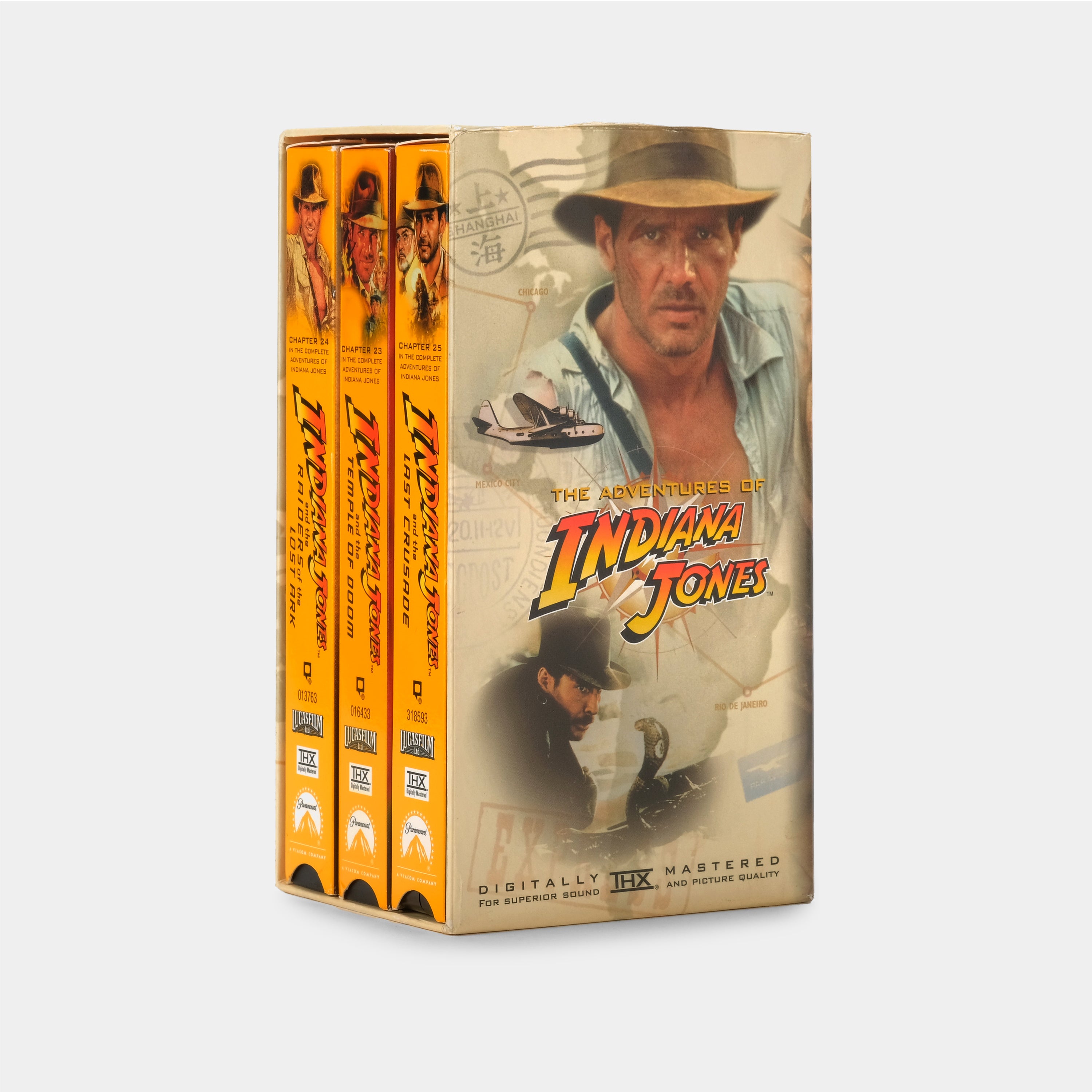 The Adventures of Indiana Jones Trilogy VHS Tape Set