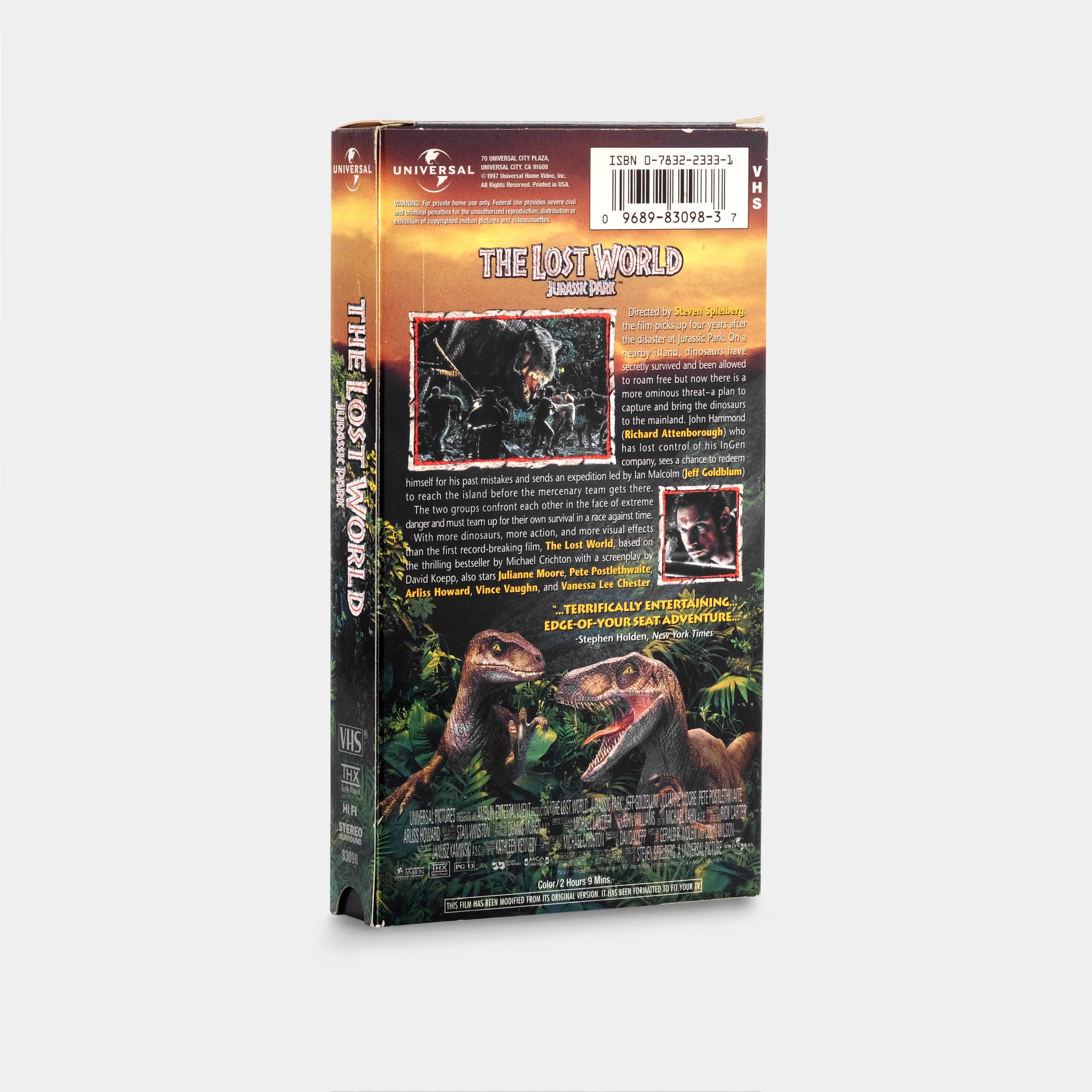 The Lost World: Jurassic Park VHS Tape