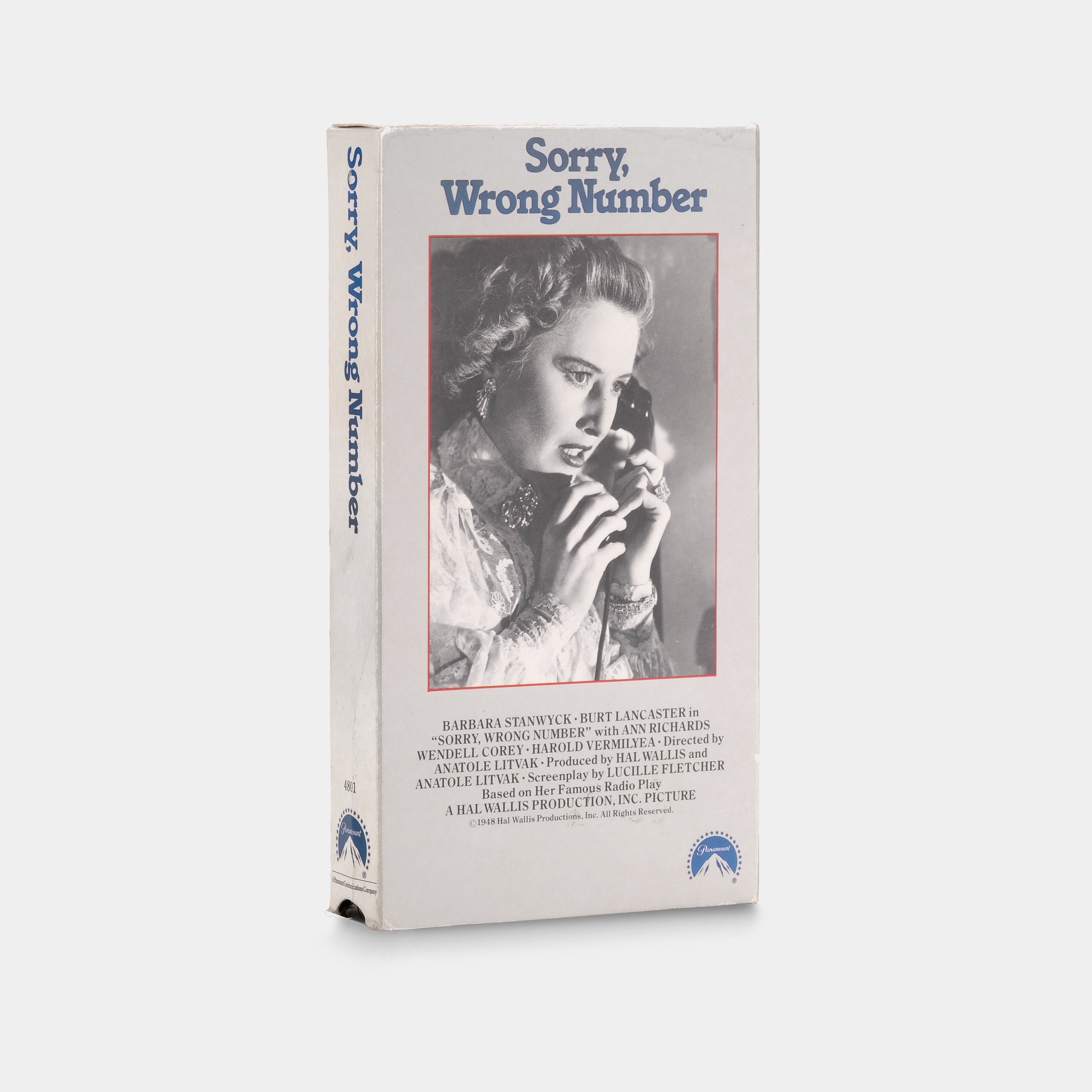 Sorry, Wrong Number VHS Tape