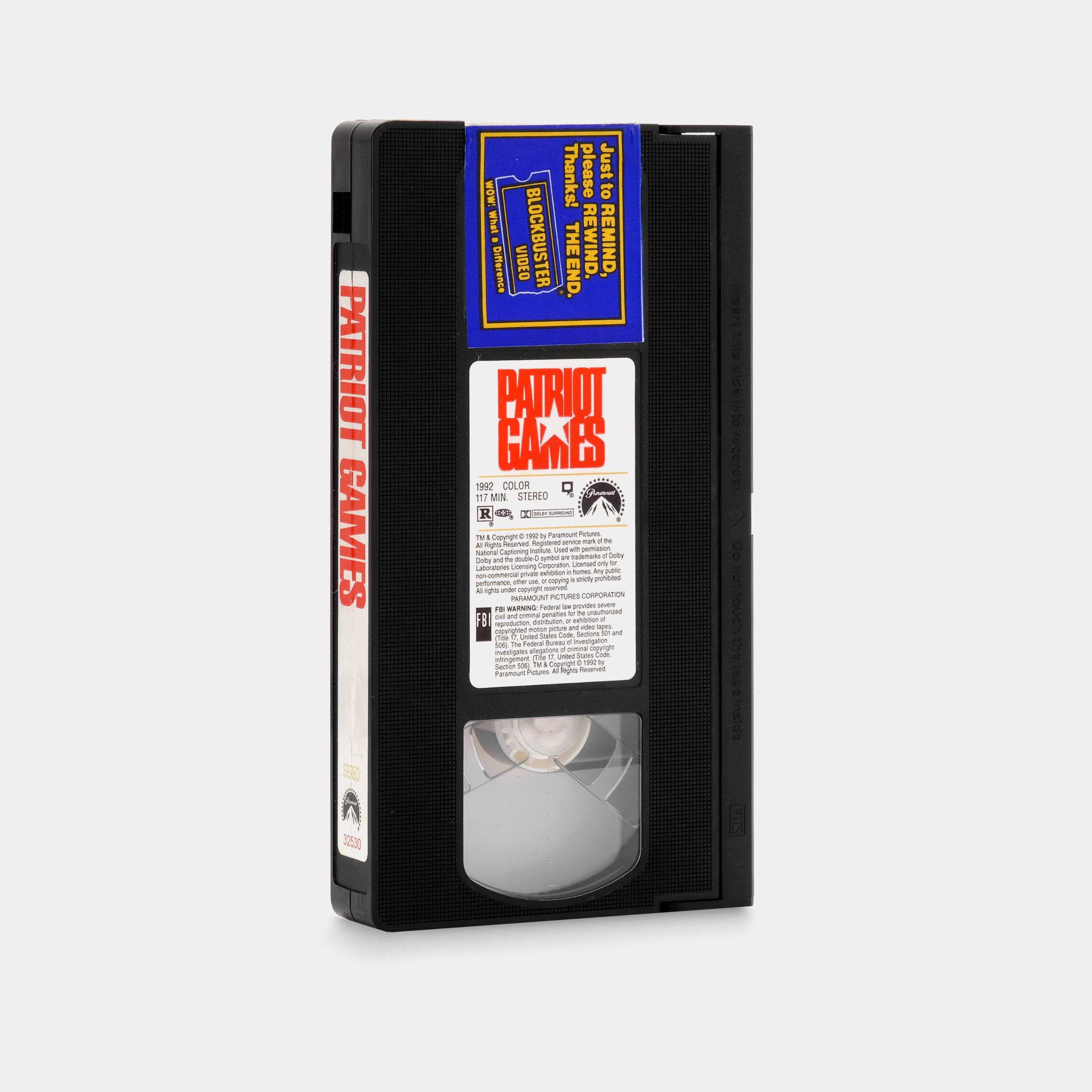 Patriot Games VHS Tape
