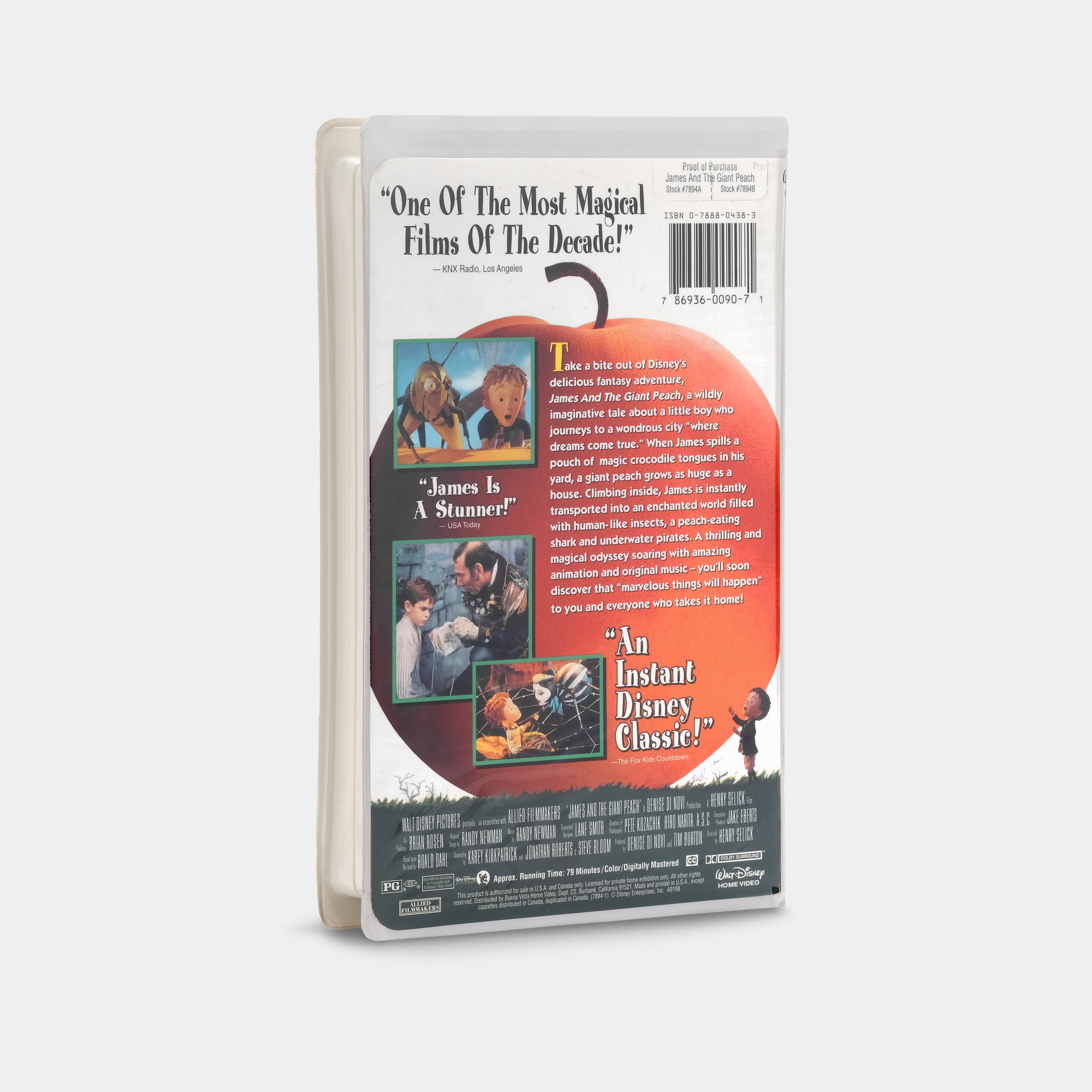 Disney's James And The Giant Peach VHS Tape