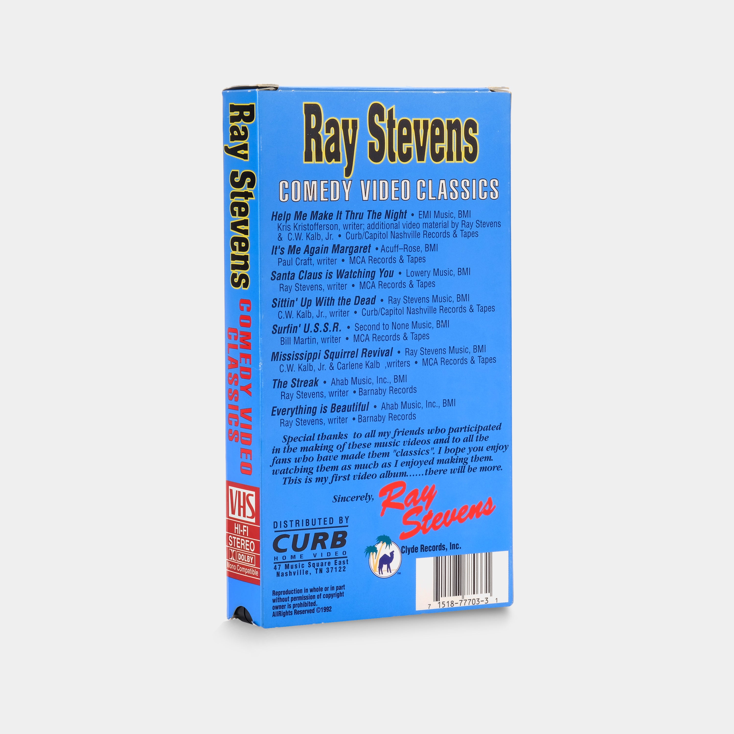 Ray Stevens Comedy Video Classics VHS Tape