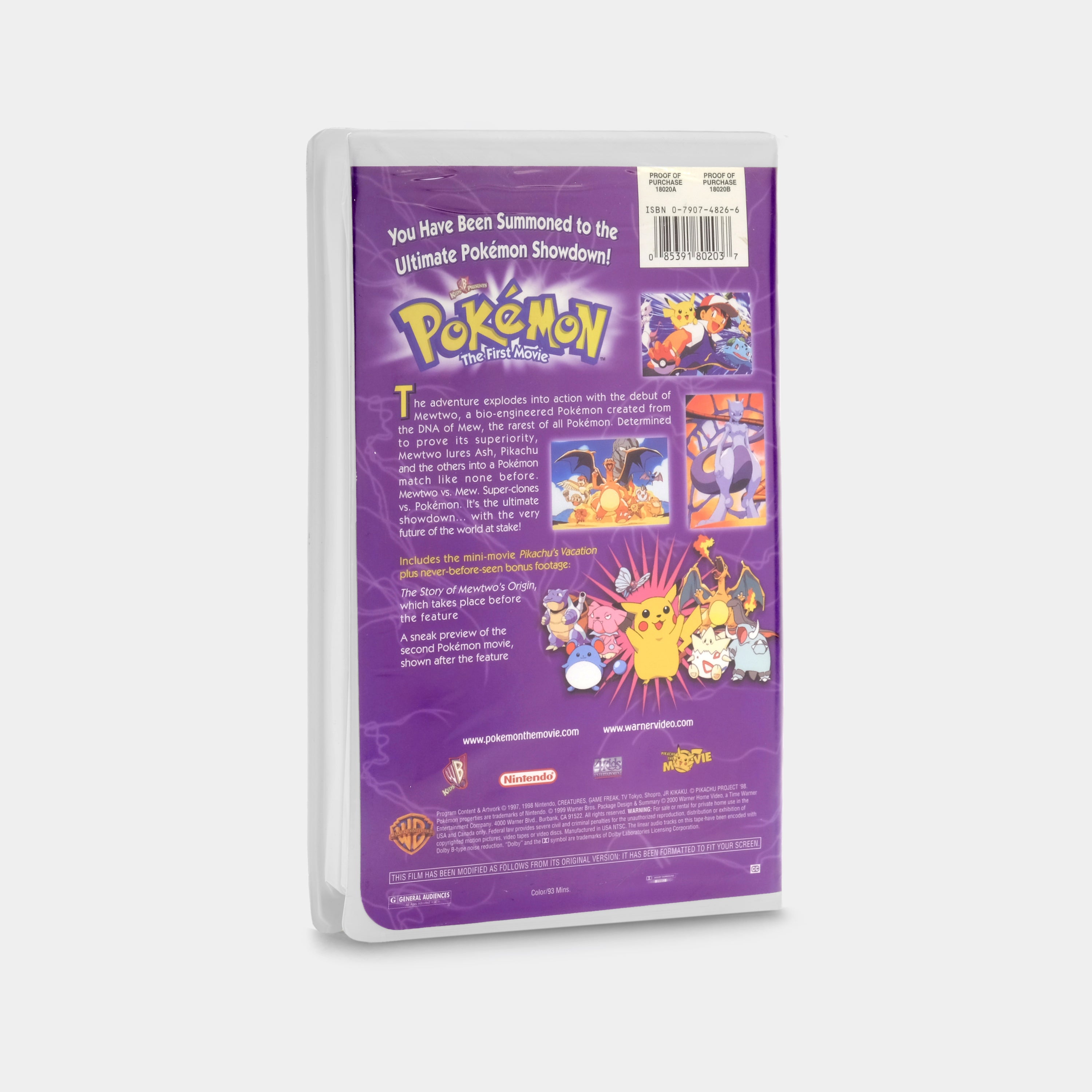 Pokémon The First Movie VHS Tape