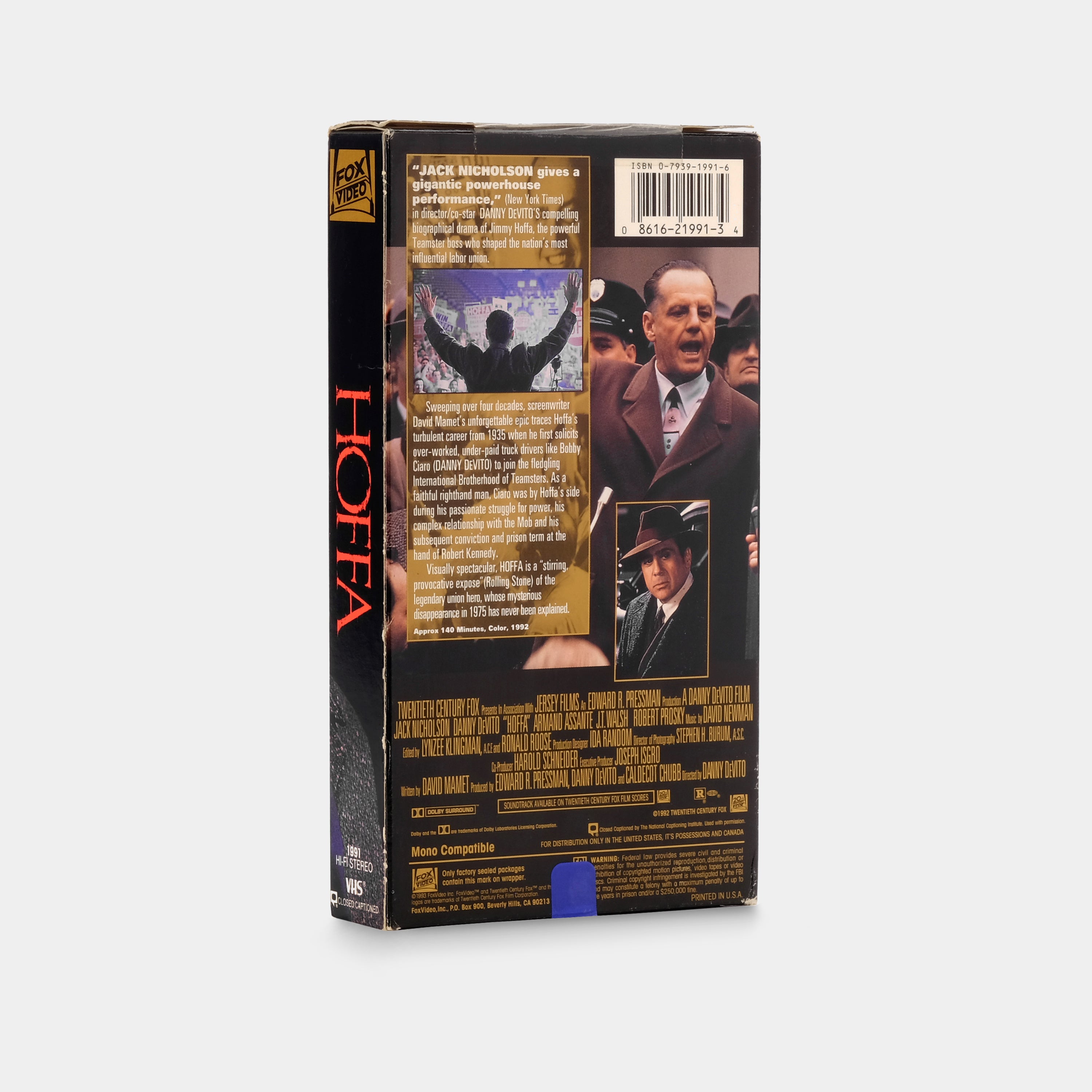 Hoffa VHS Tape