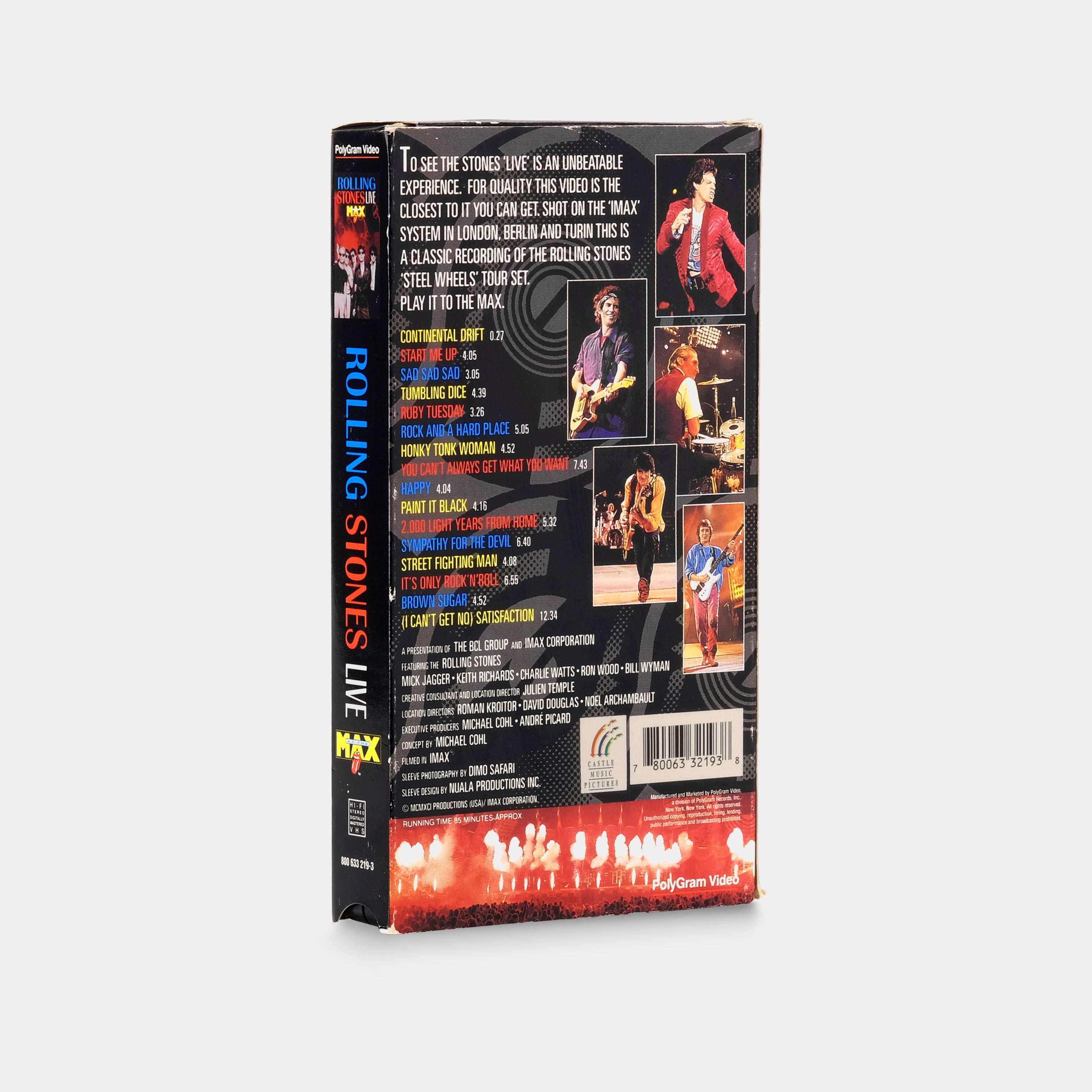 Rolling Stones Live At The Max VHS Tape