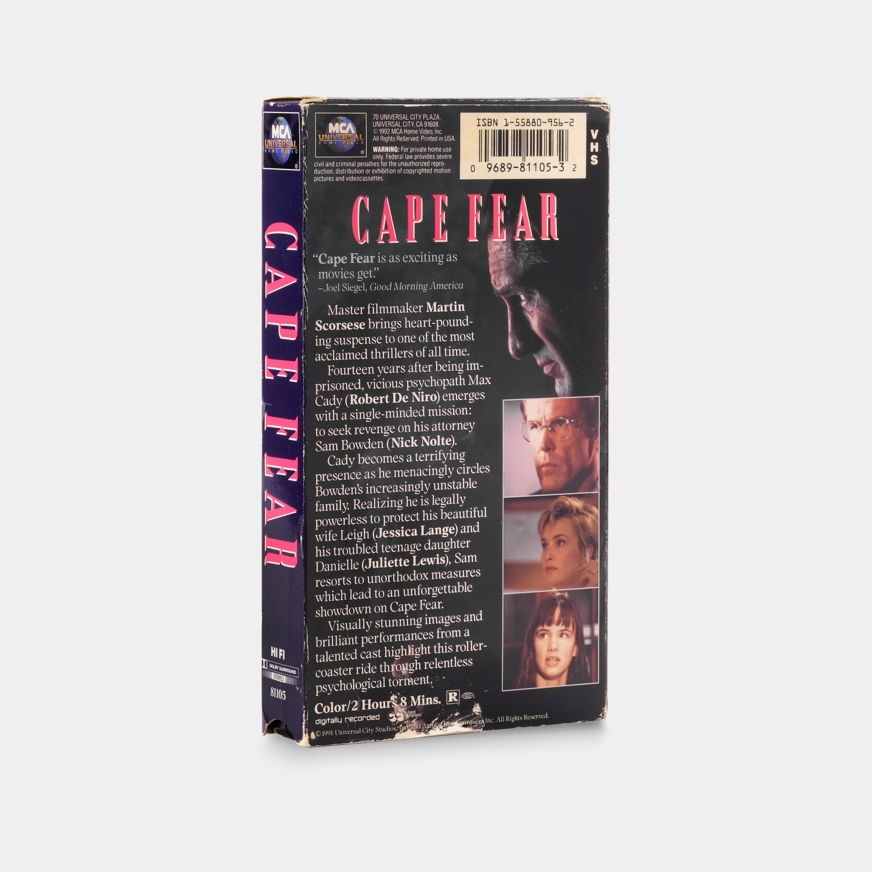 Cape Fear VHS Tape