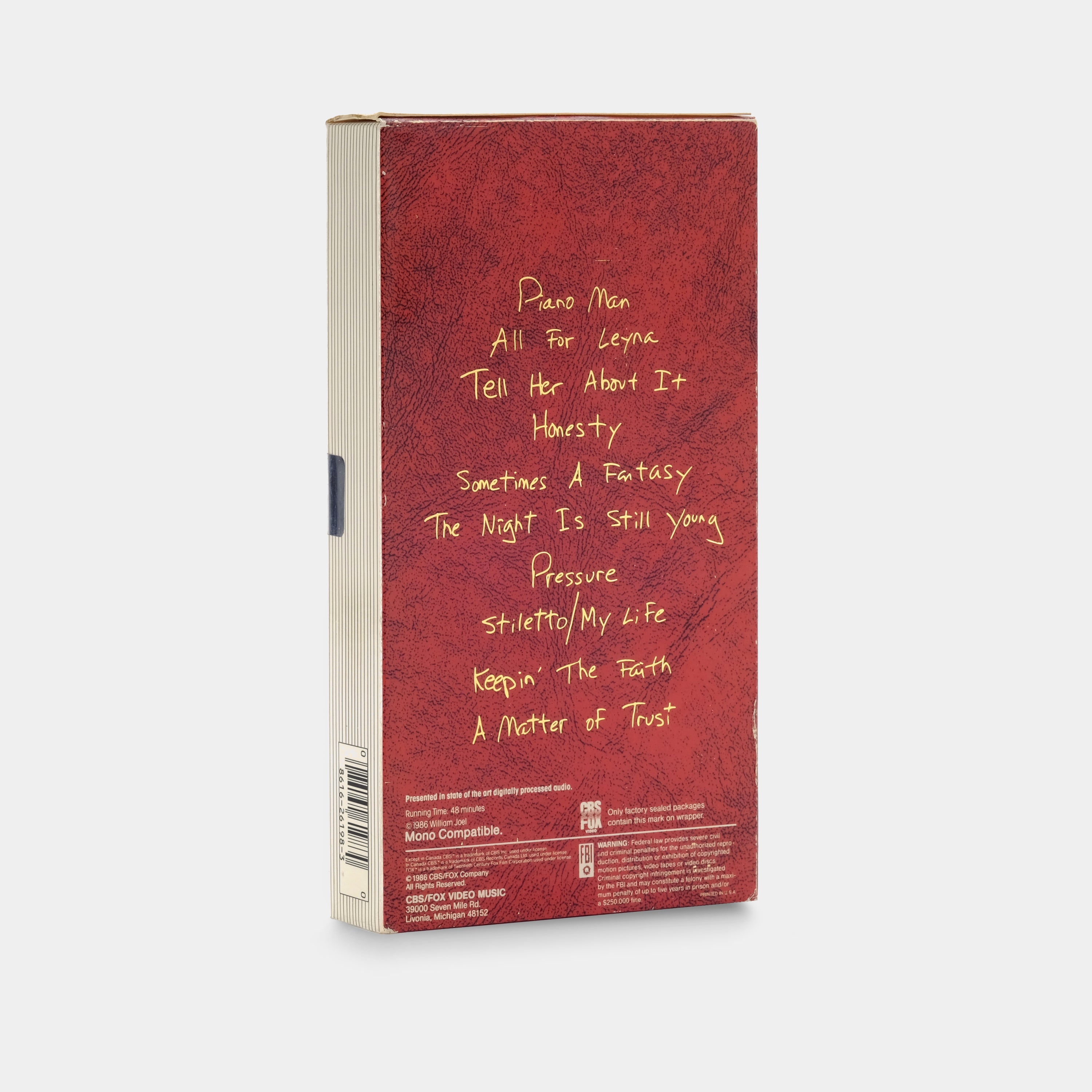 Billy Joel: Video Album Volume 1 VHS Tape