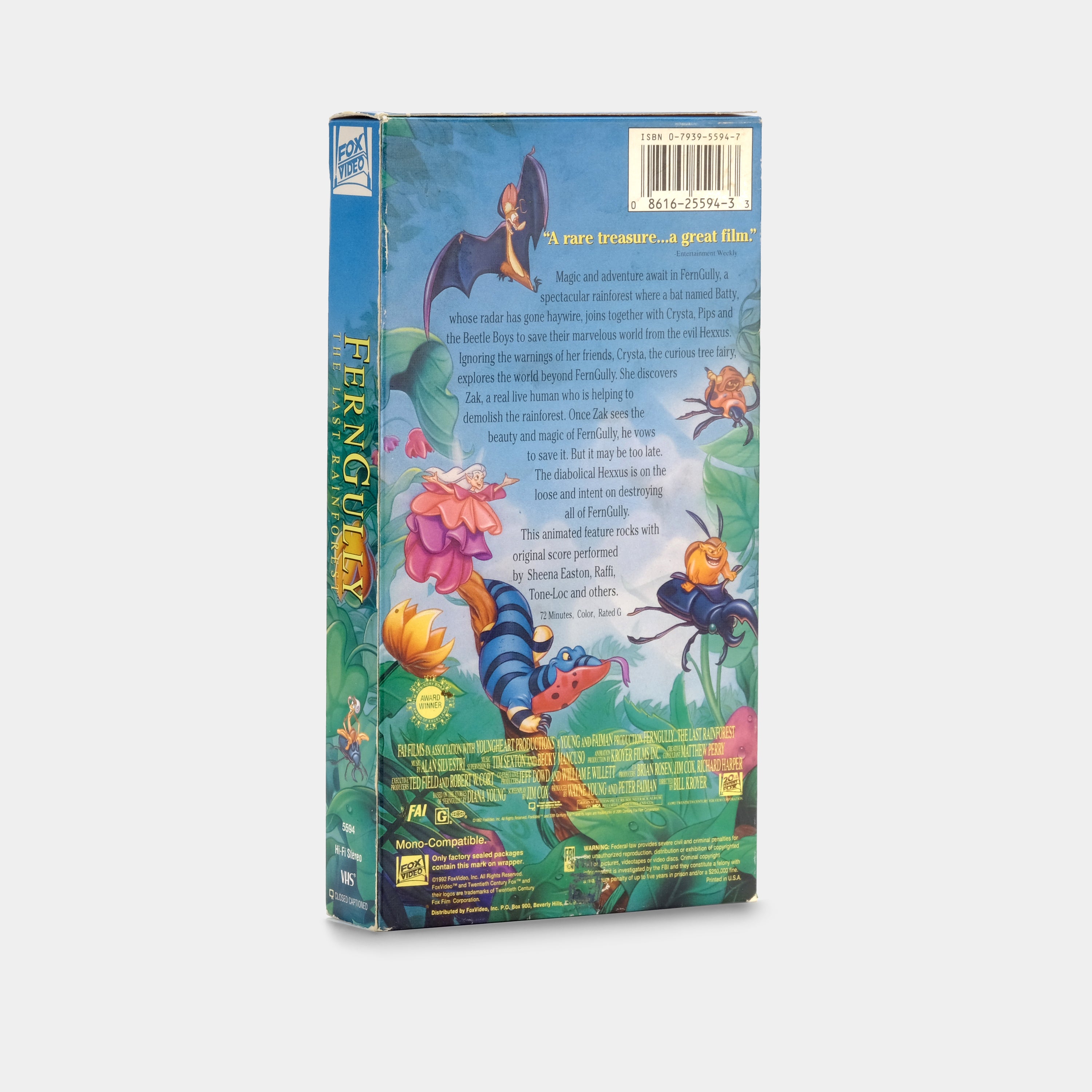FernGully: The Last Rainforest VHS Tape