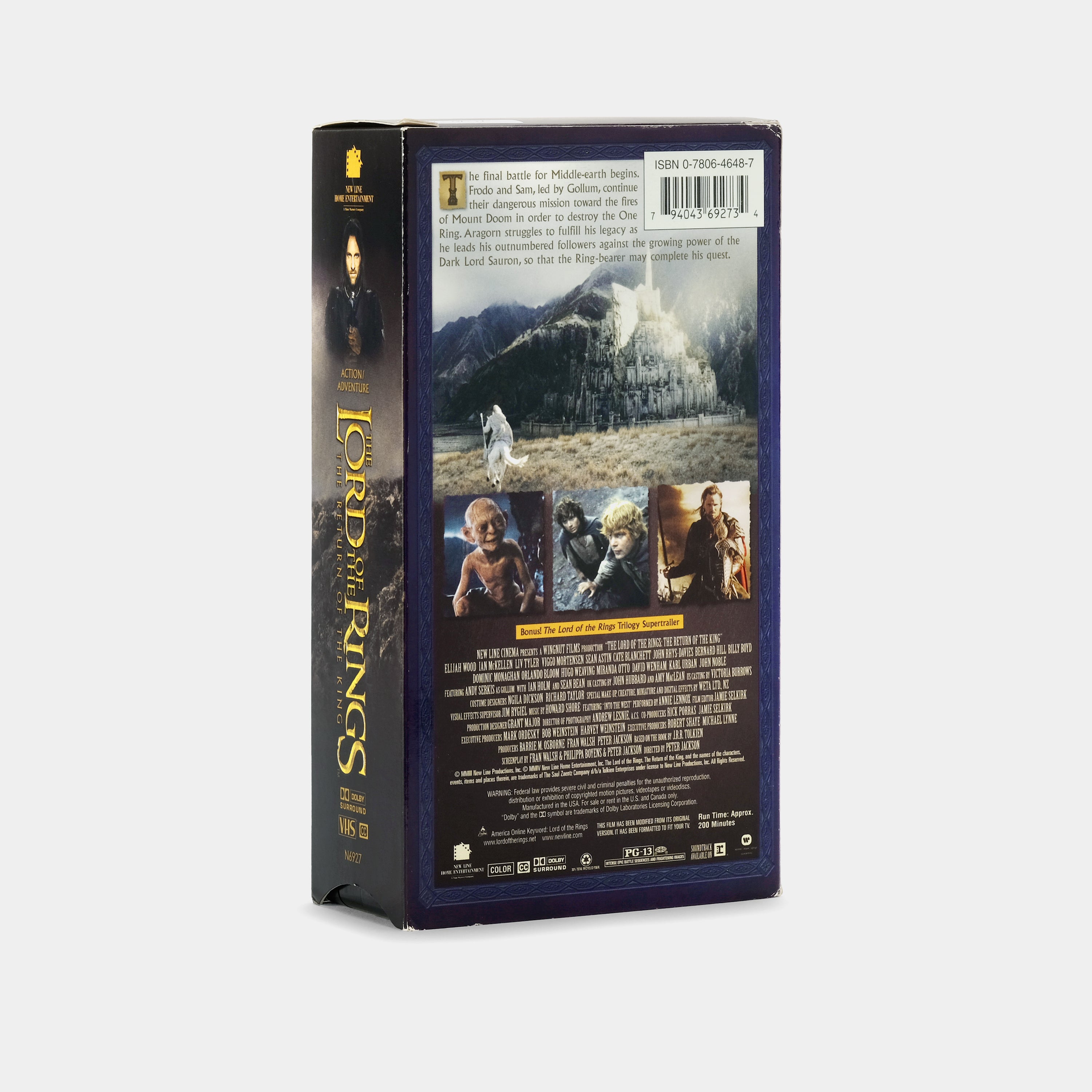 The Lord of the Rings: The Return of the King VHS Tape