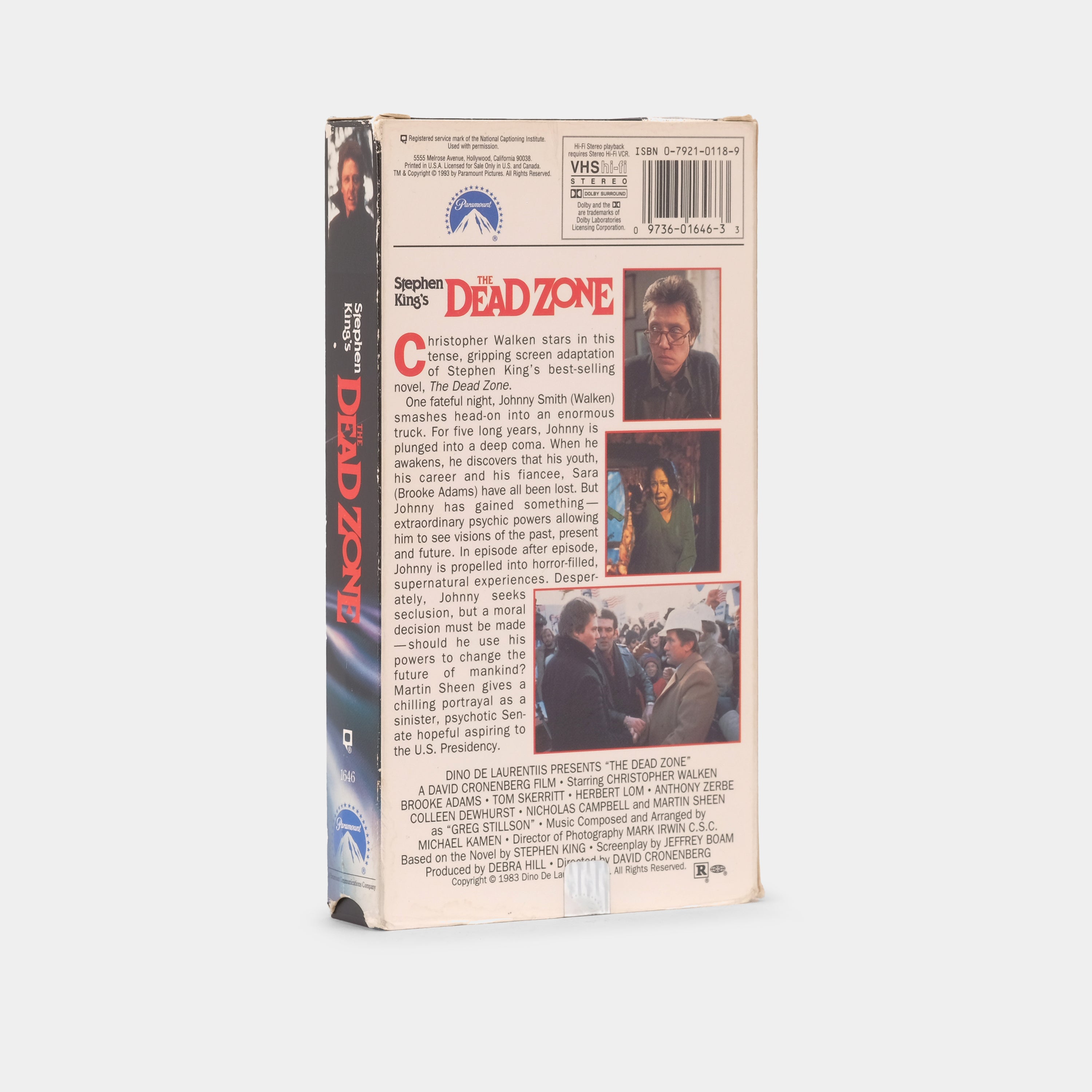 The Dead Zone VHS Tape