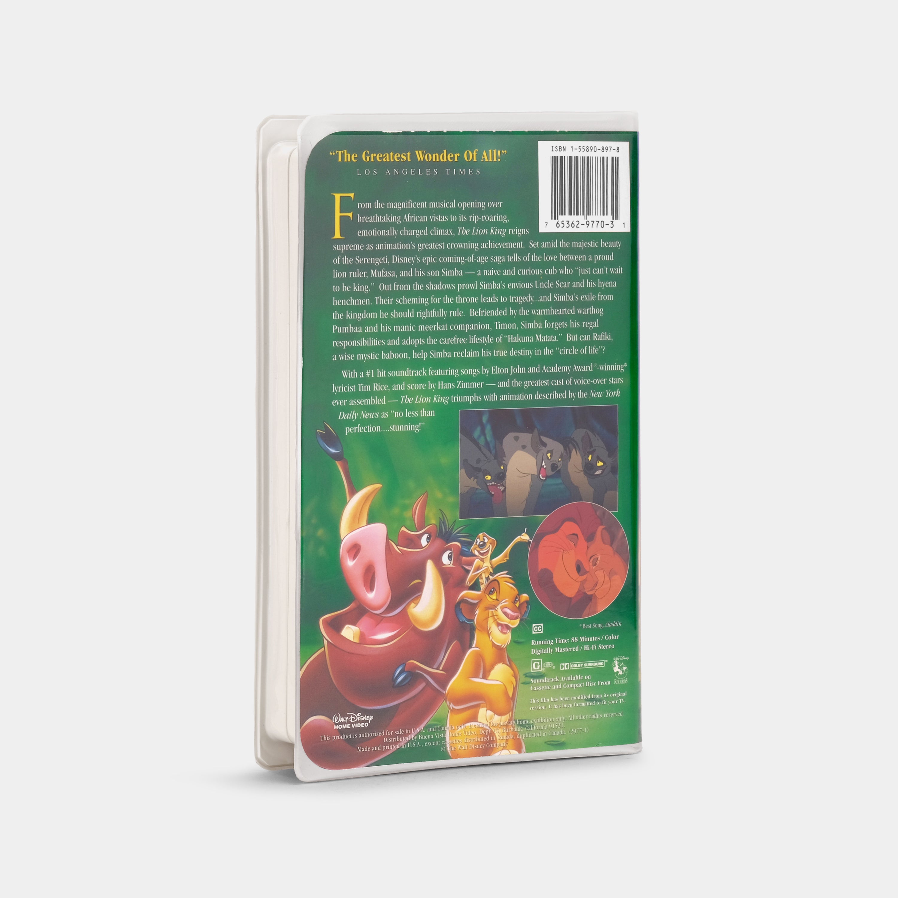 The Lion King (Masterpiece Collection) VHS Tape