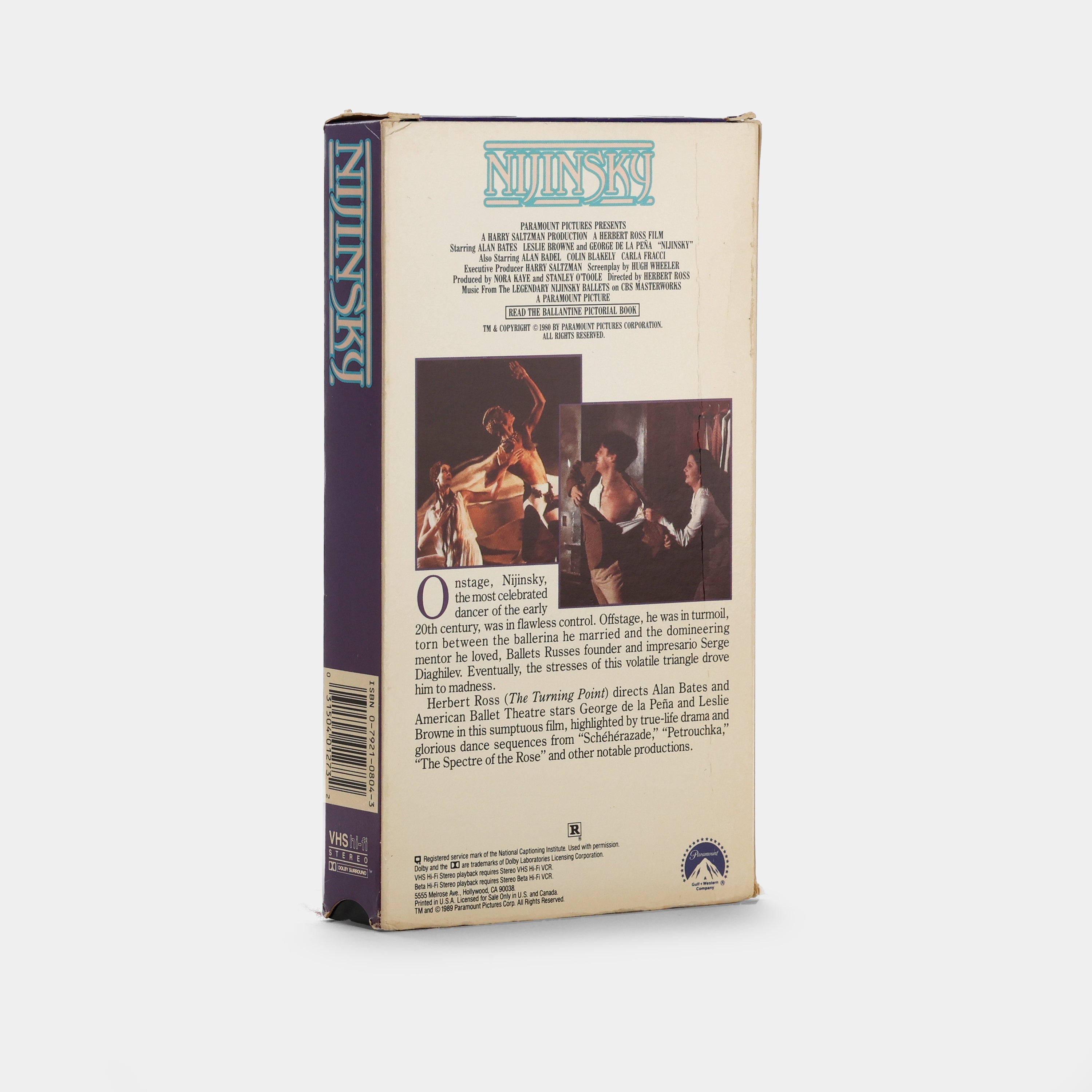 Nijinsky VHS Tape