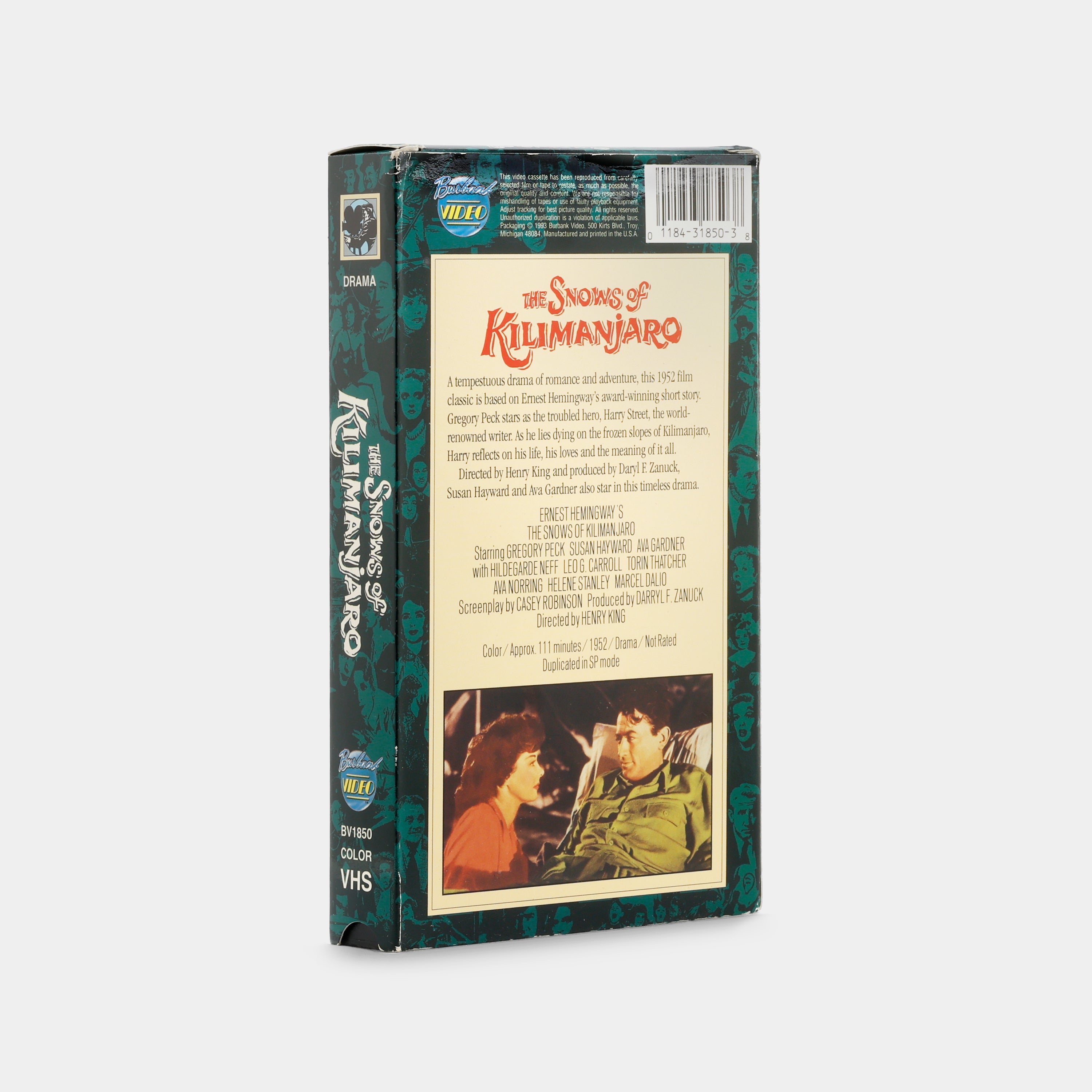 The Snows of Kilimanjaro VHS Tape