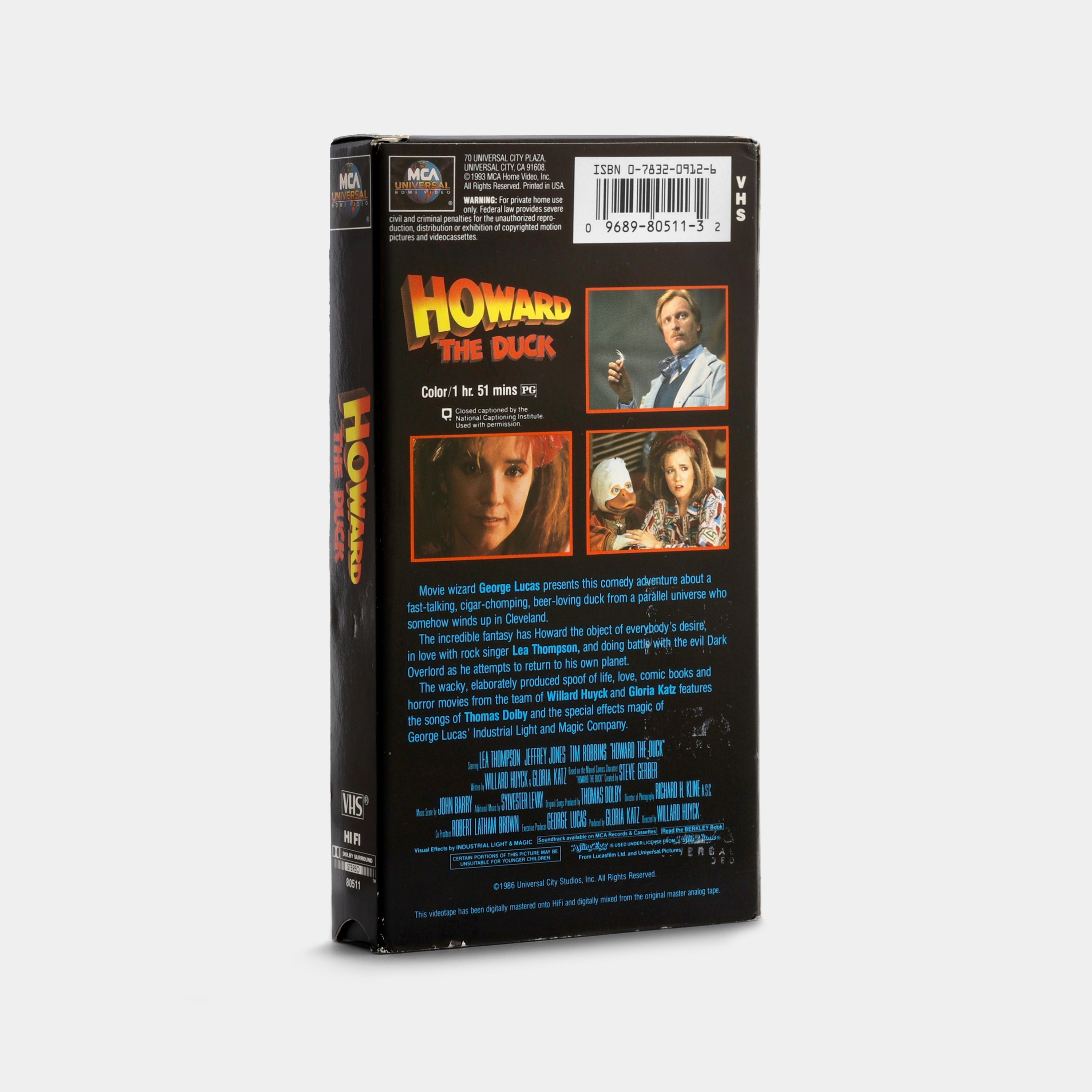 Howard the Duck VHS Tape