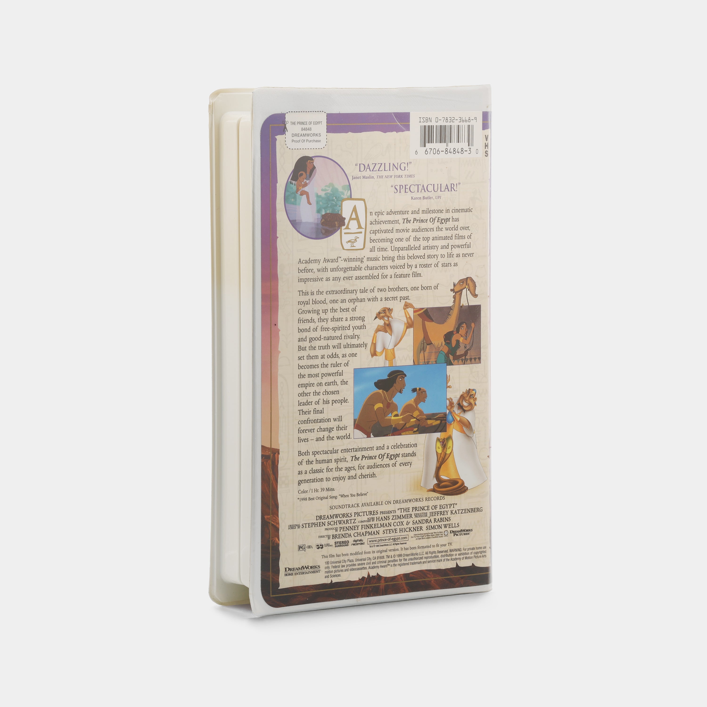 The Prince of Egypt VHS Tape