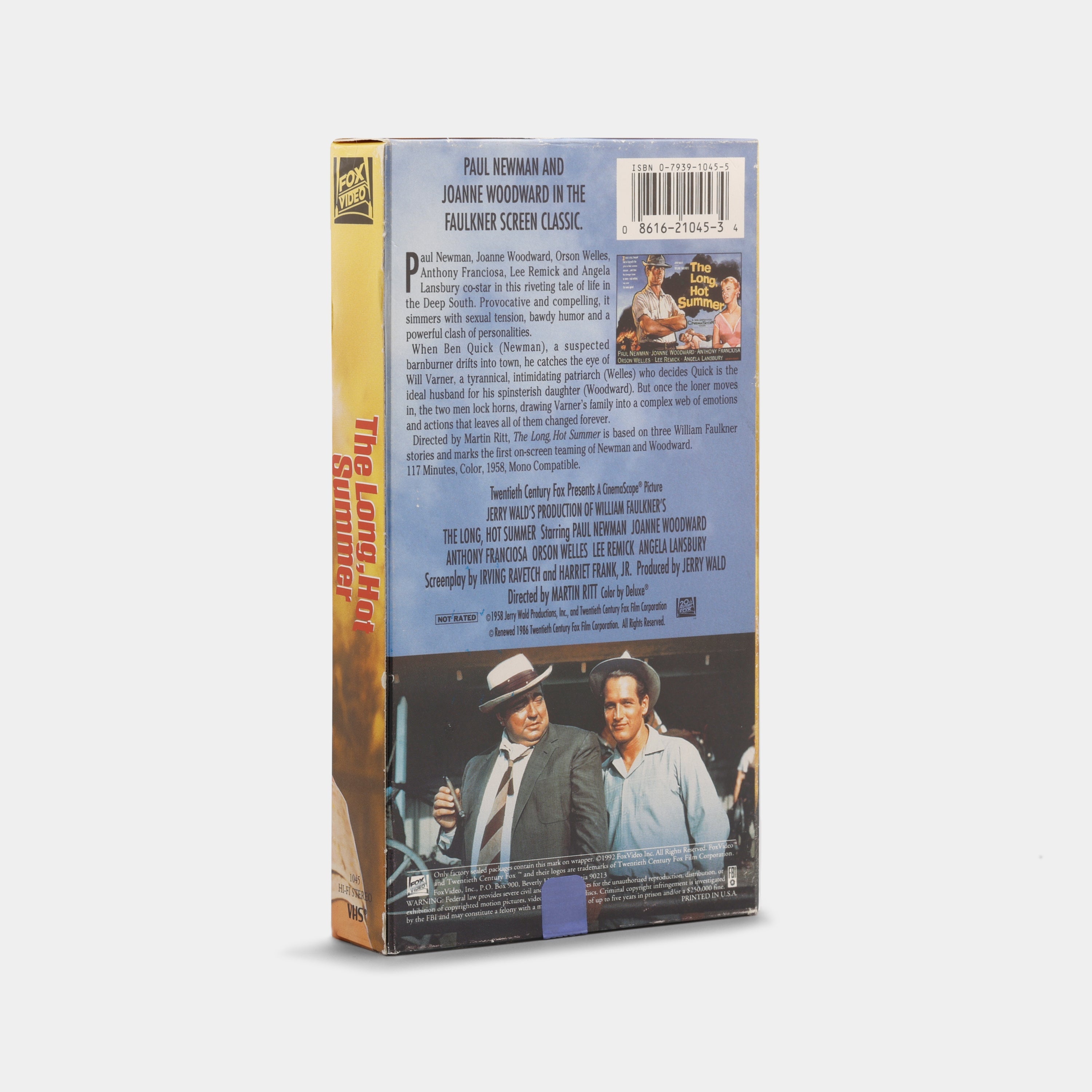 The Long Hot Summer VHS Tape