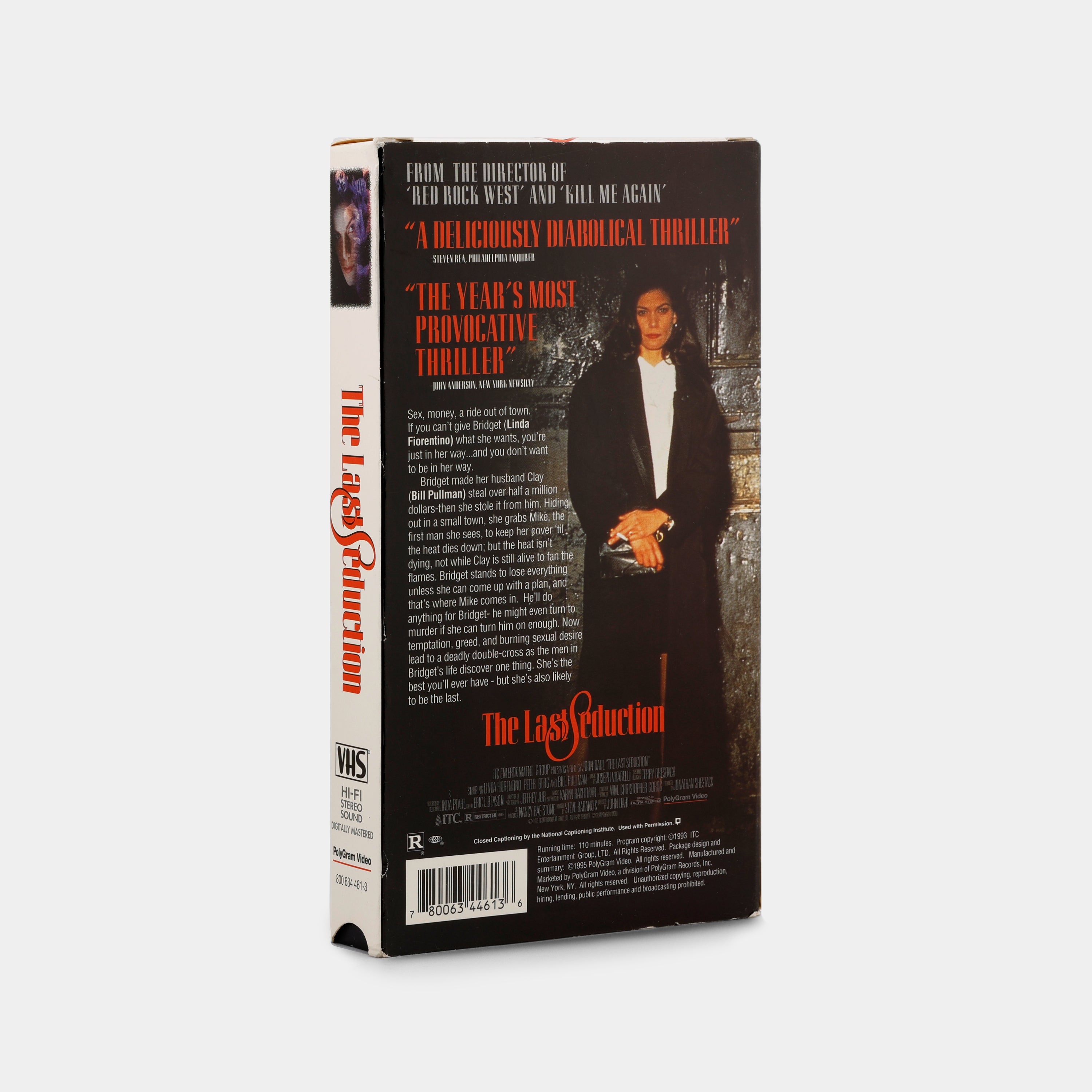 The Last Seduction VHS Tape