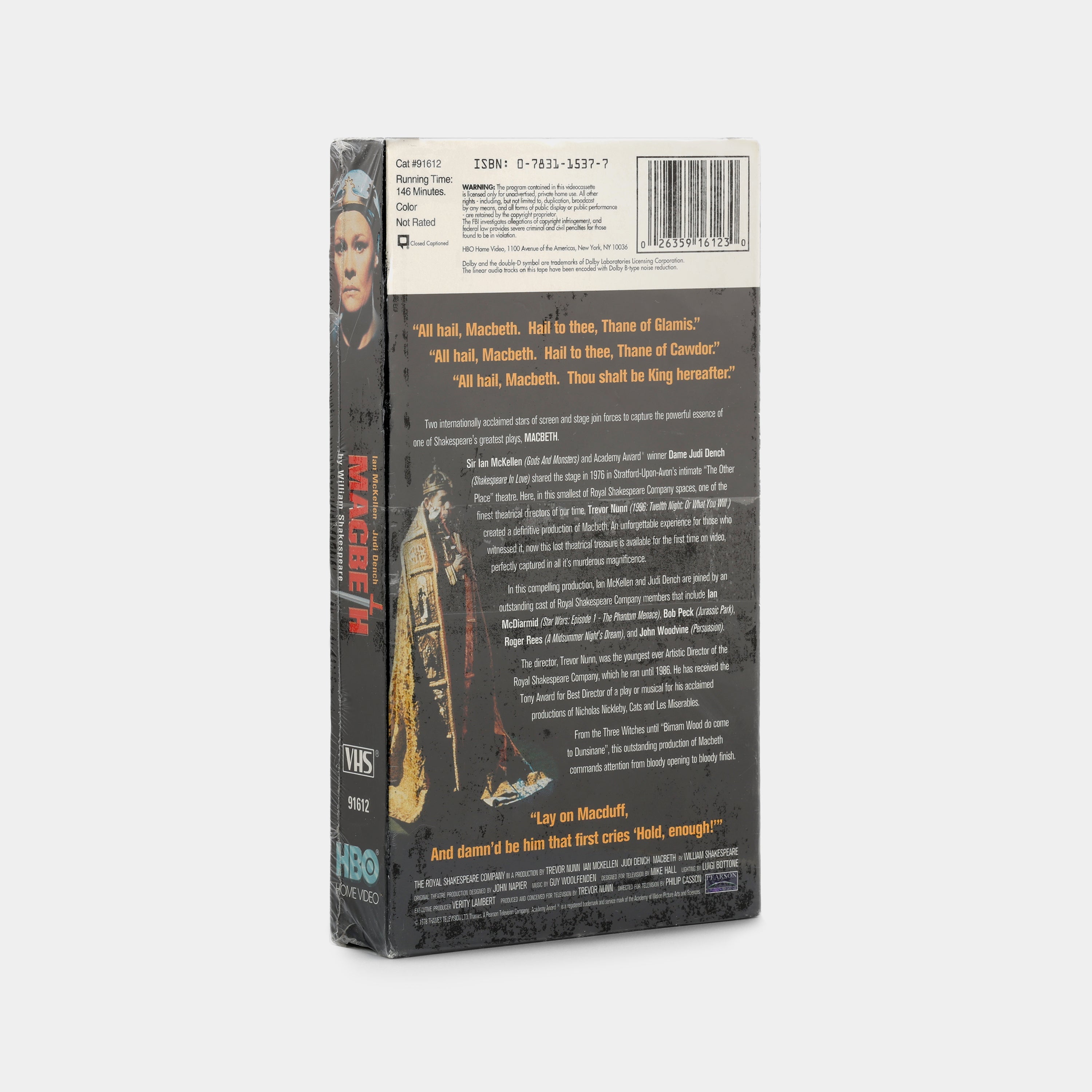 Macbeth (Sealed) VHS Tape