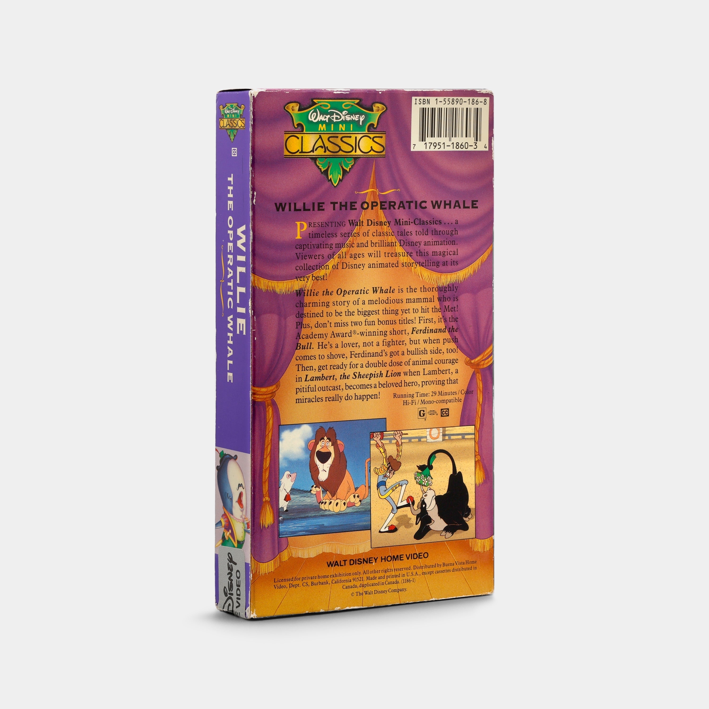 Willie the Operatic Whale VHS Tape