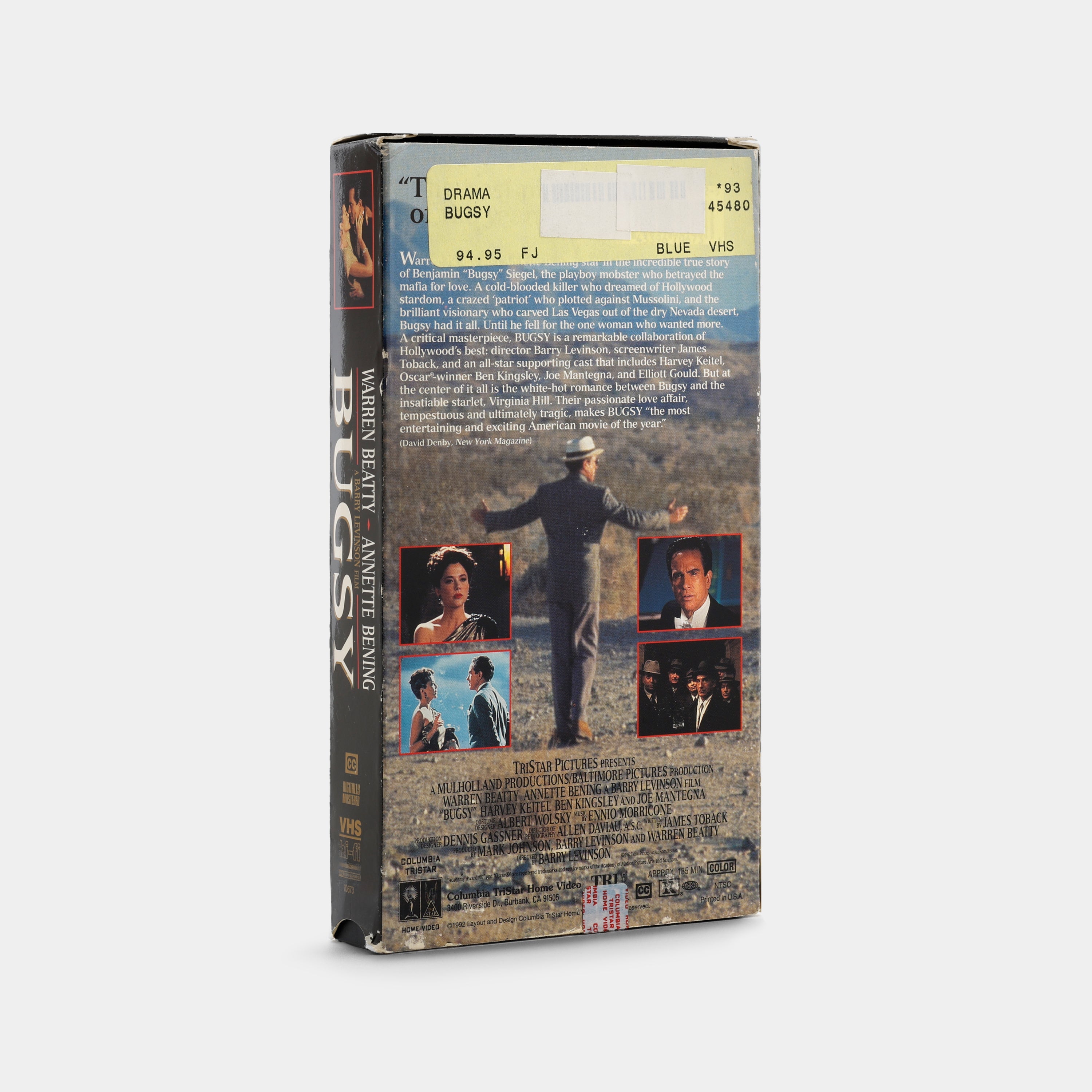 Bugsy VHS Tape