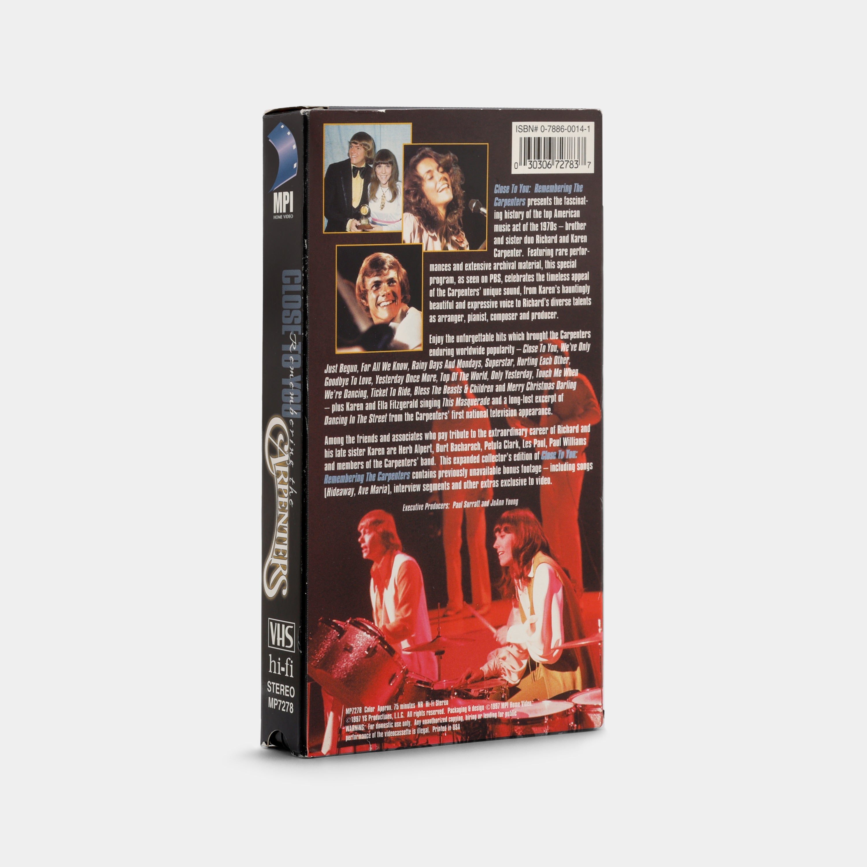 Close to You: Remembering the Carpenters VHS Tape