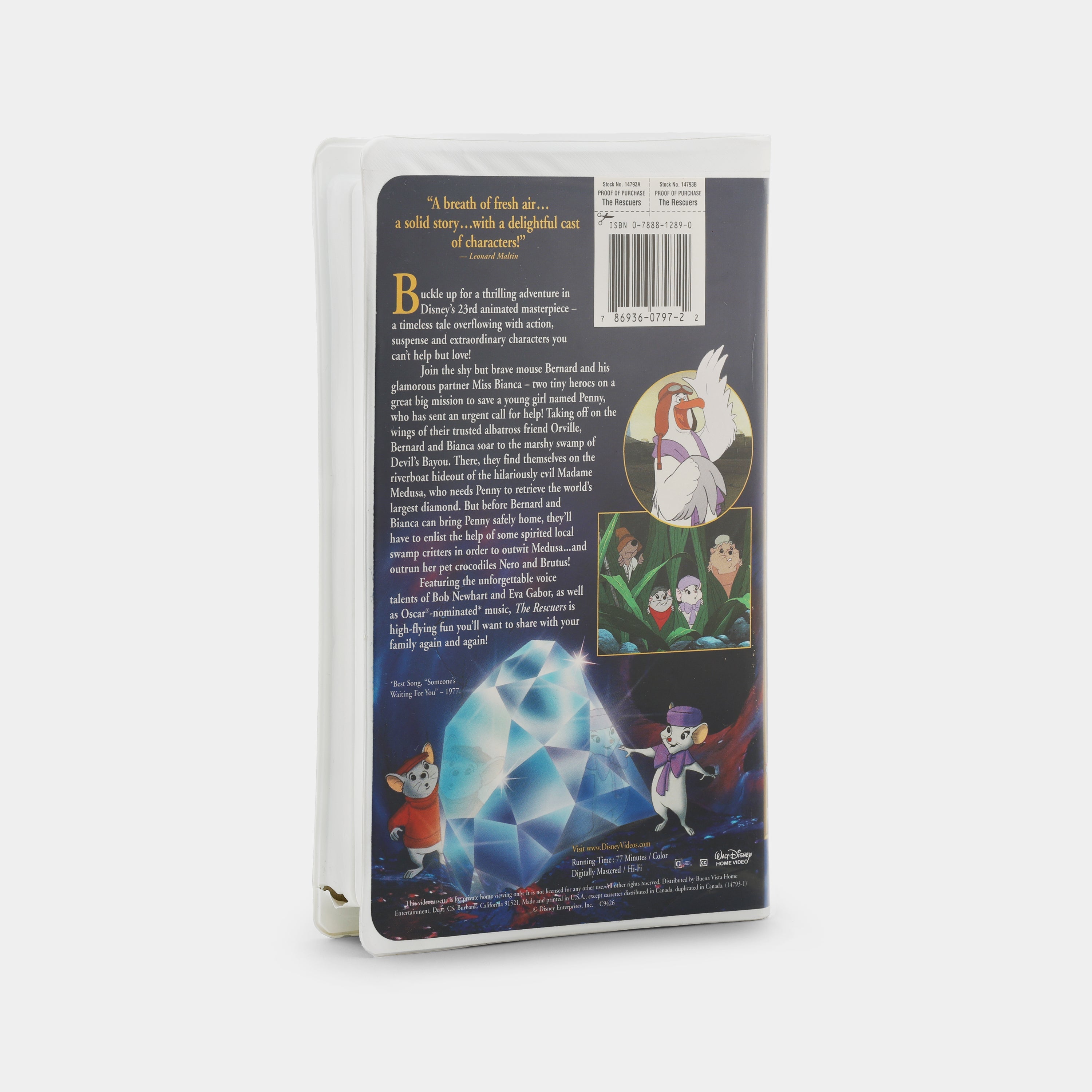 The Rescuers VHS Tape