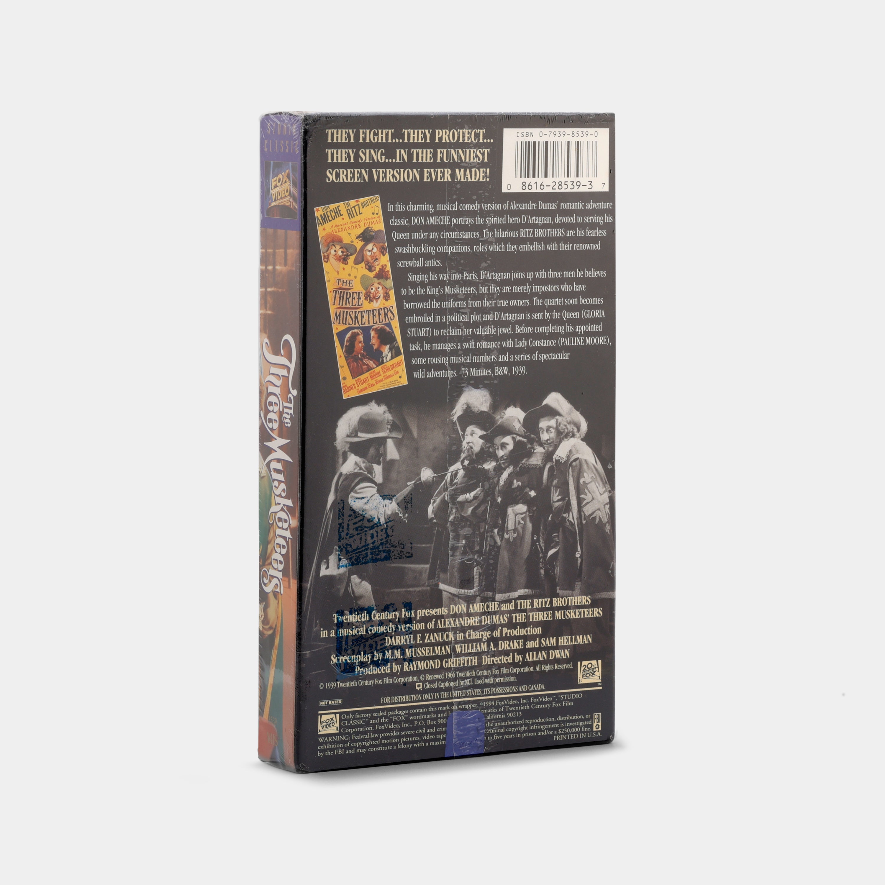 The Three Musketeers (Sealed) VHS Tape