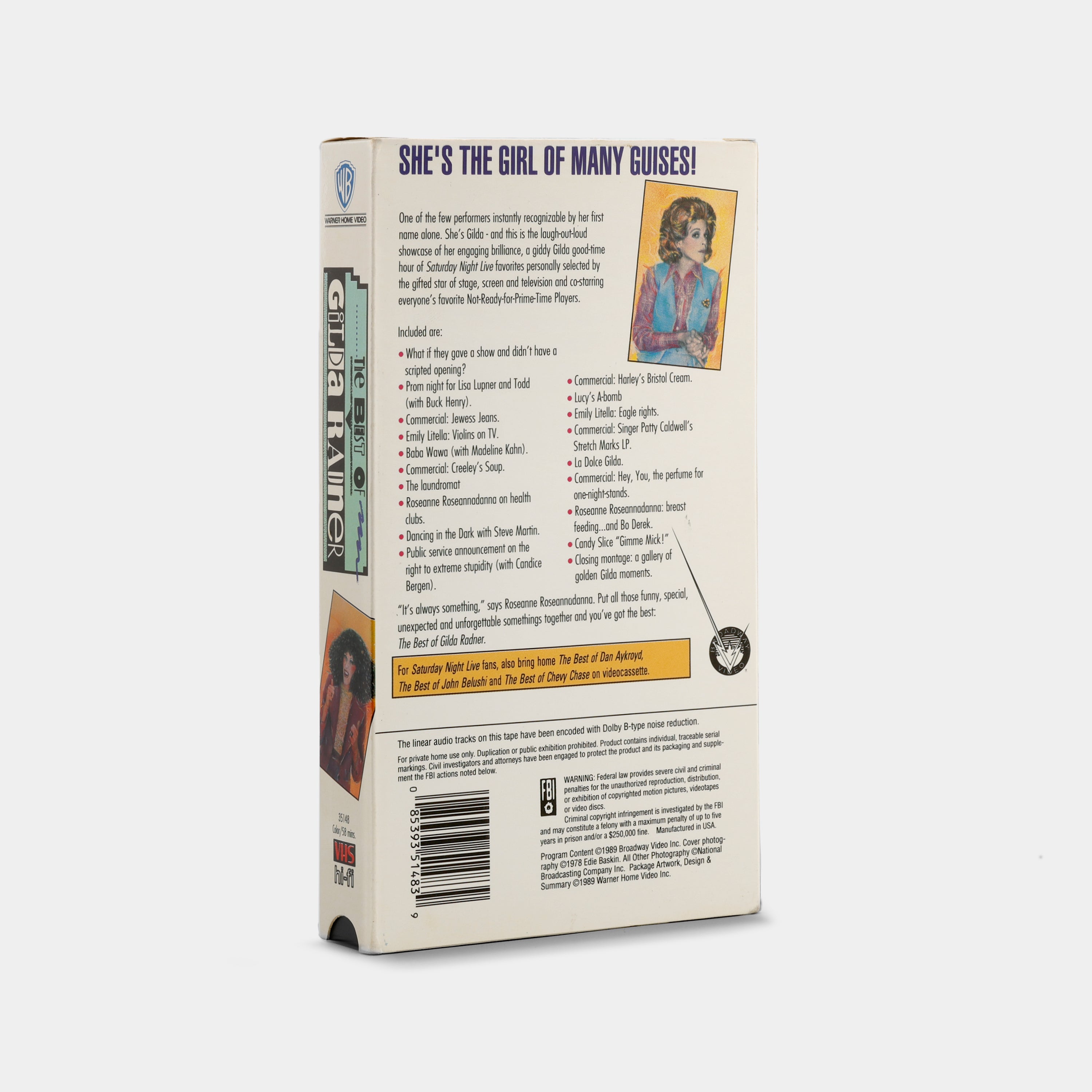 The Best of Gilda Radner VHS Tape