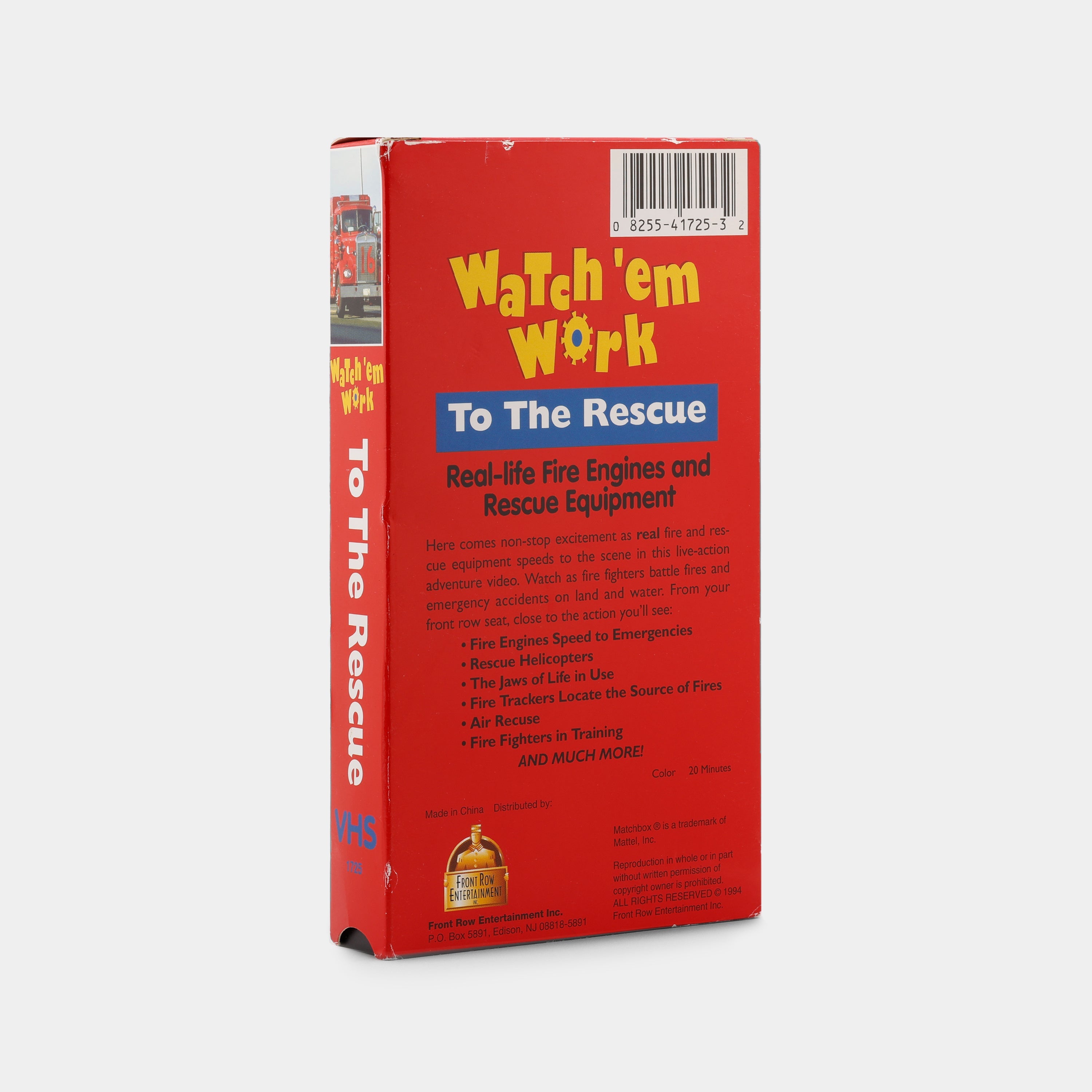 Watch 'Em Work: To the Rescue VHS Tape