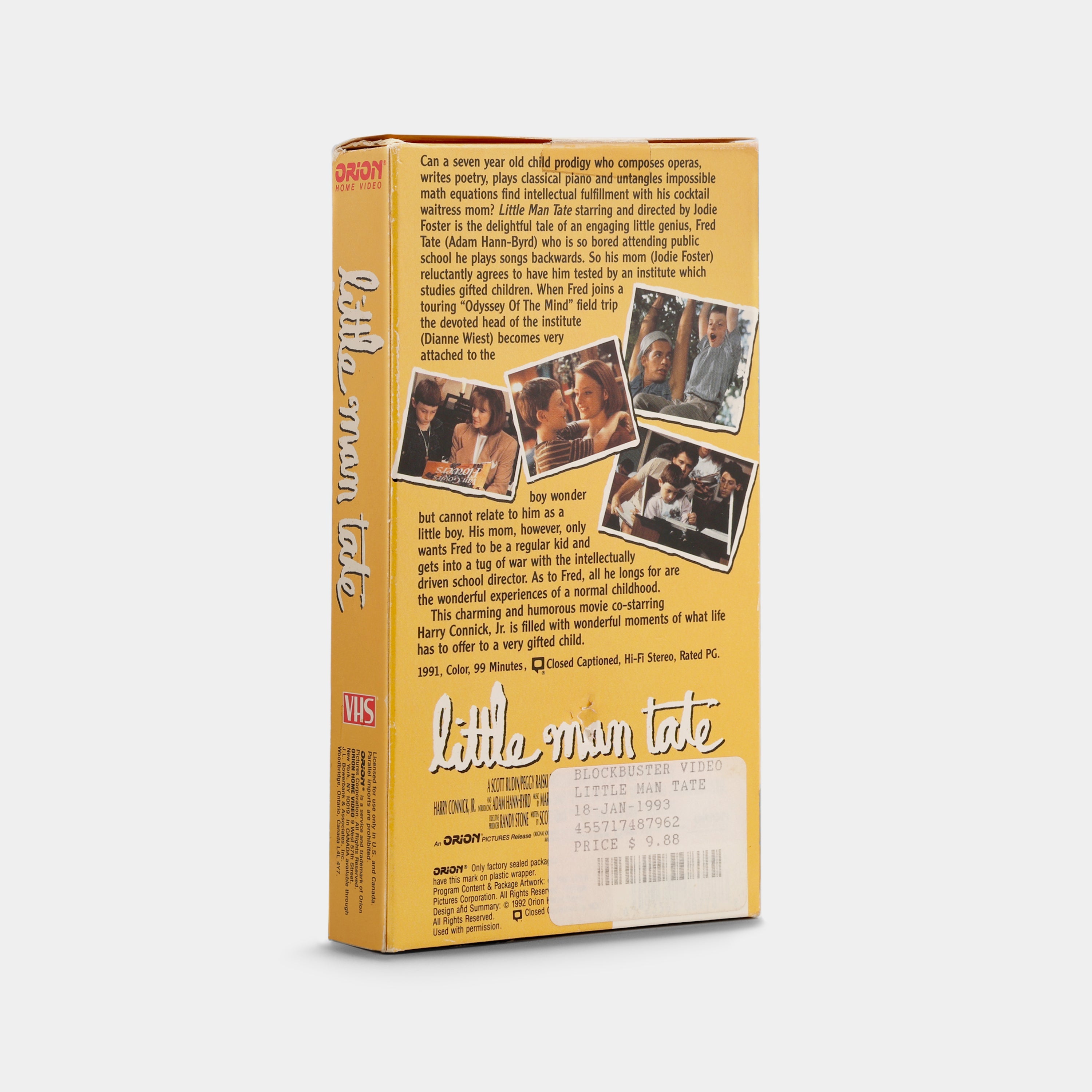 Little Man Tate VHS Tape