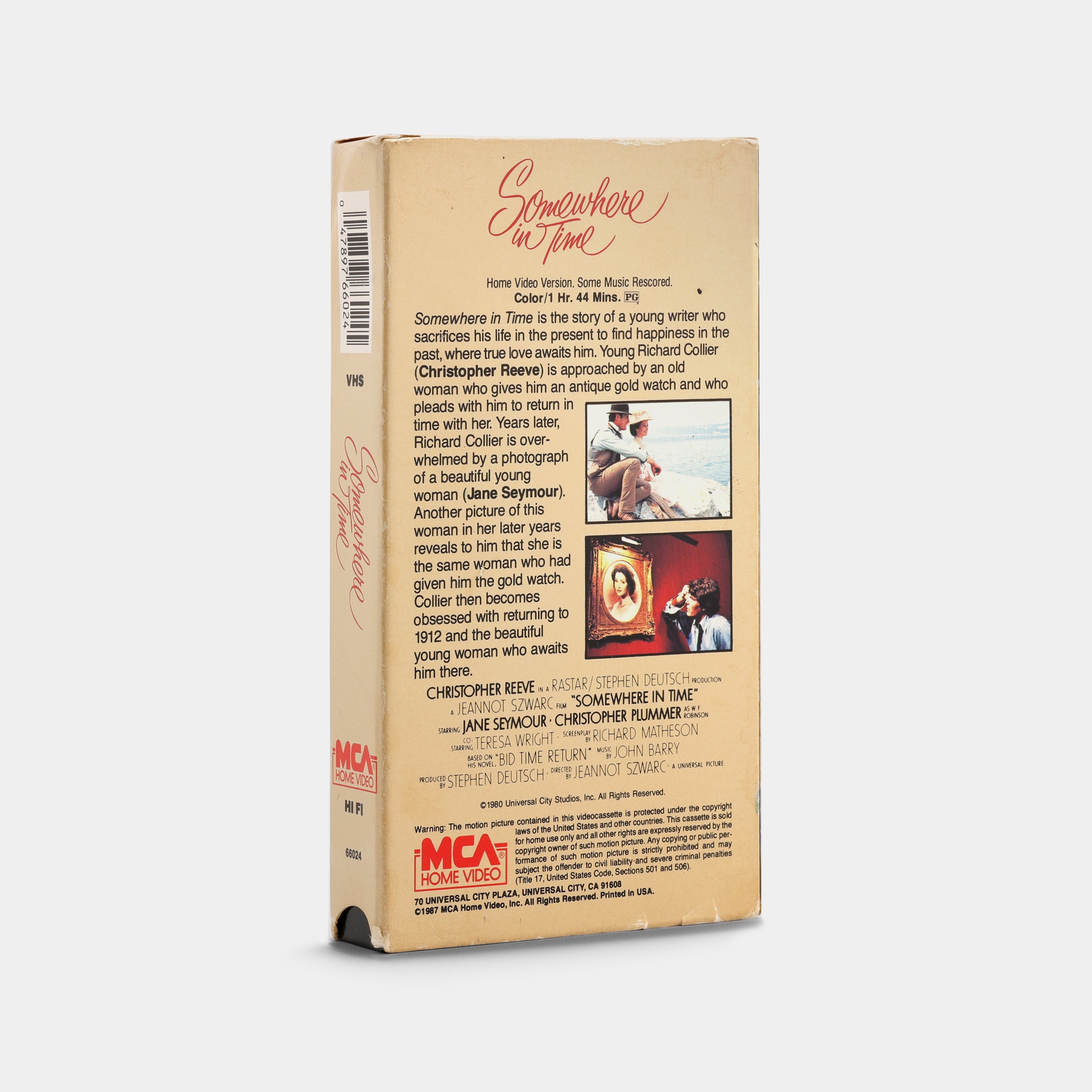 Somewhere in Time VHS Tape