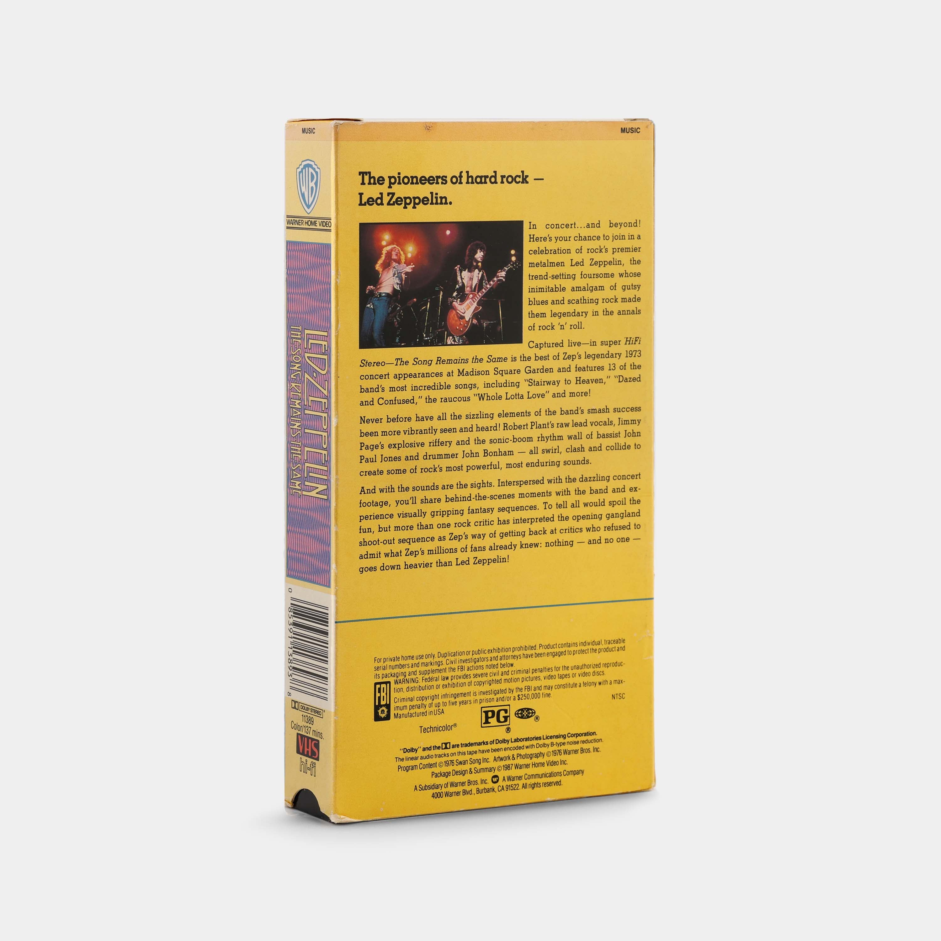 Led Zeppelin: The Song Remains the Same VHS Tape