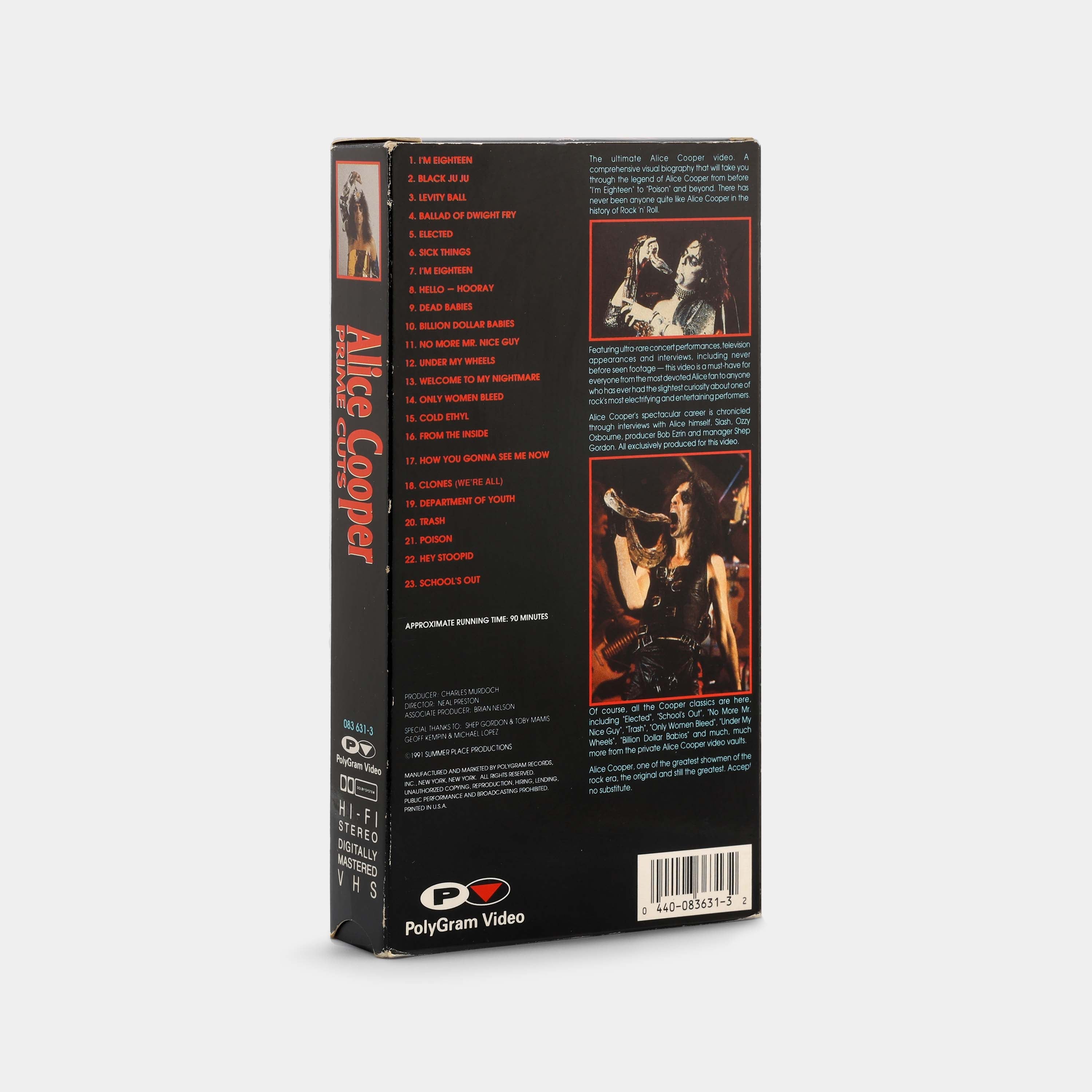 Alice Cooper: Prime Cuts VHS Tape