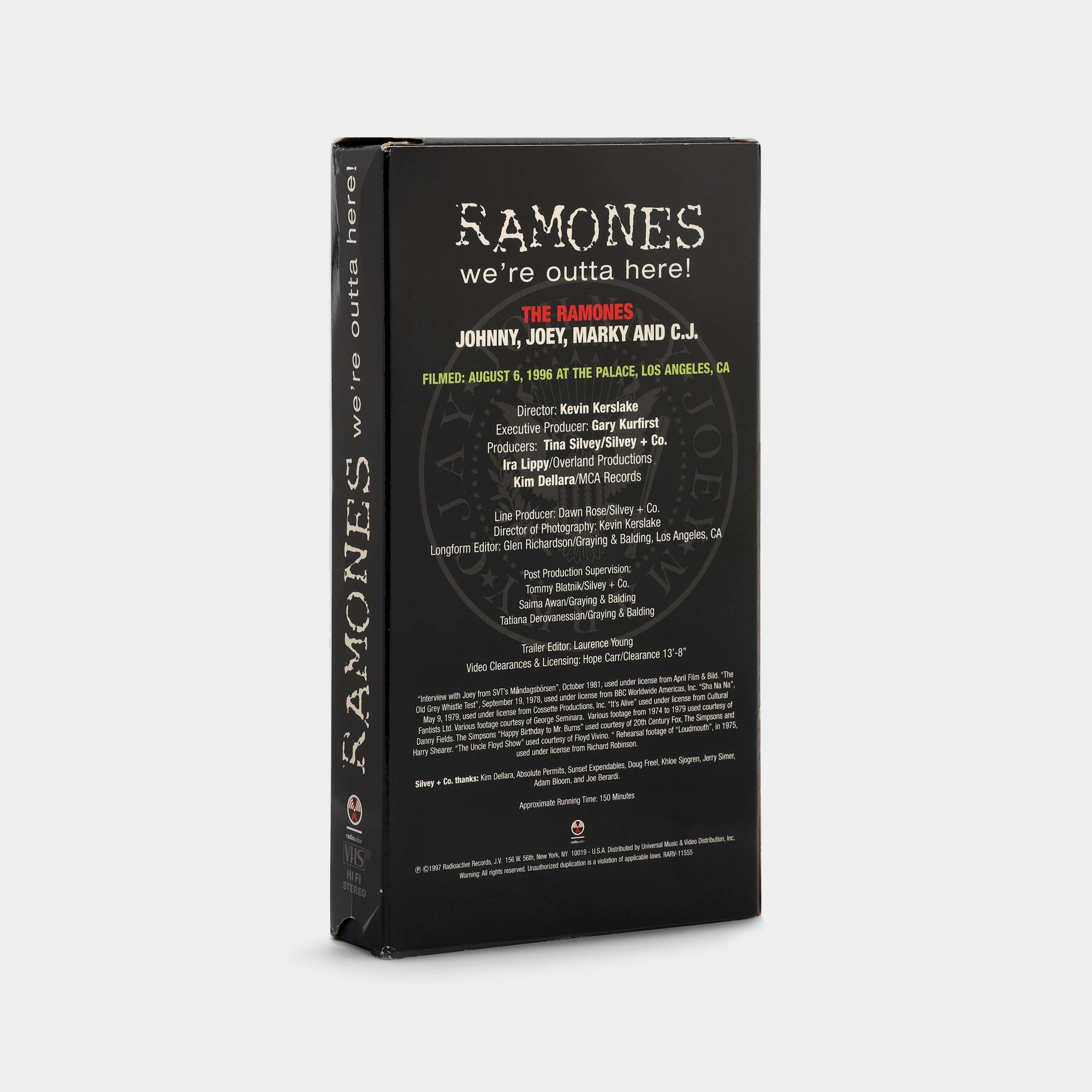 Ramones: We're Outta Here! VHS Tape