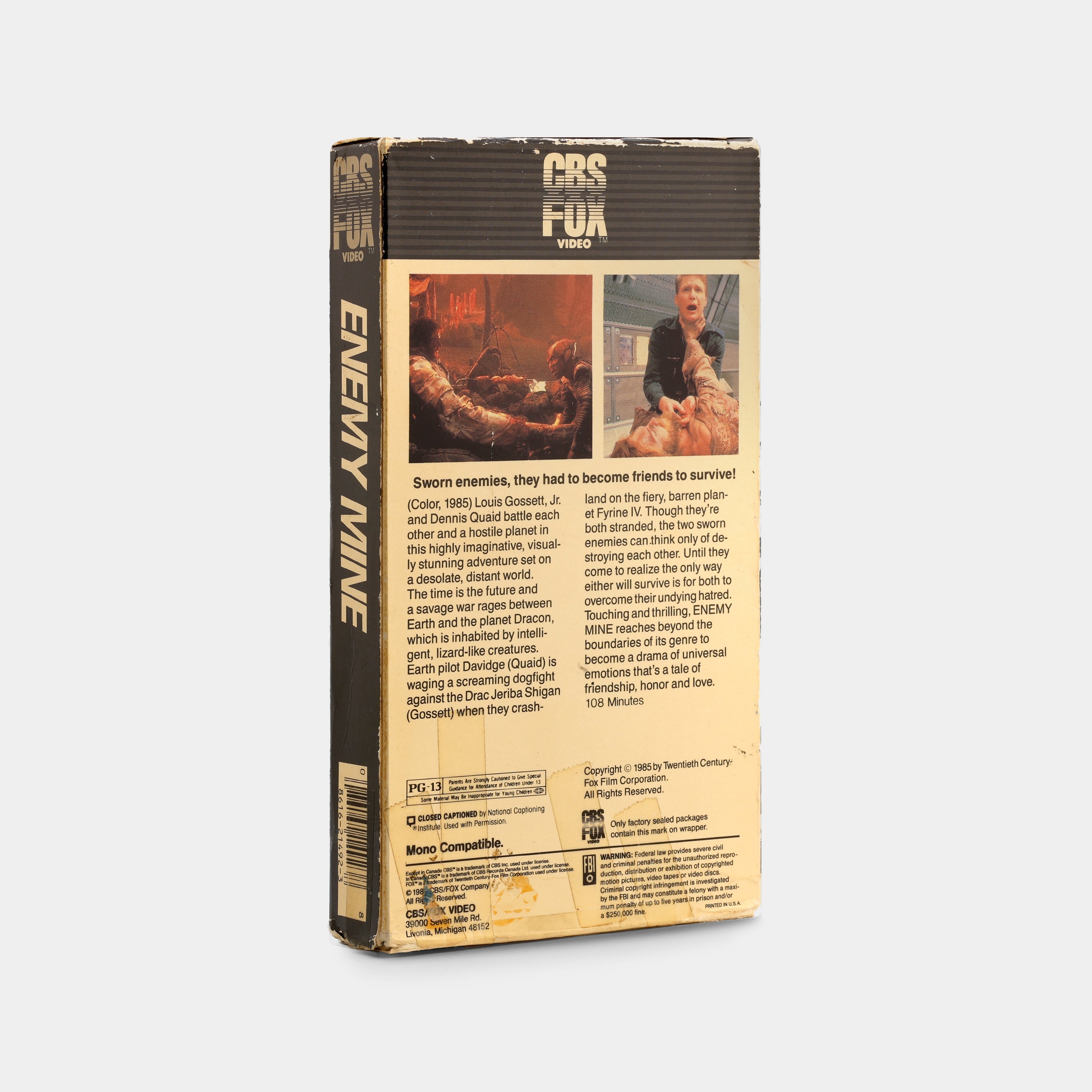 Enemy Mine VHS Tape
