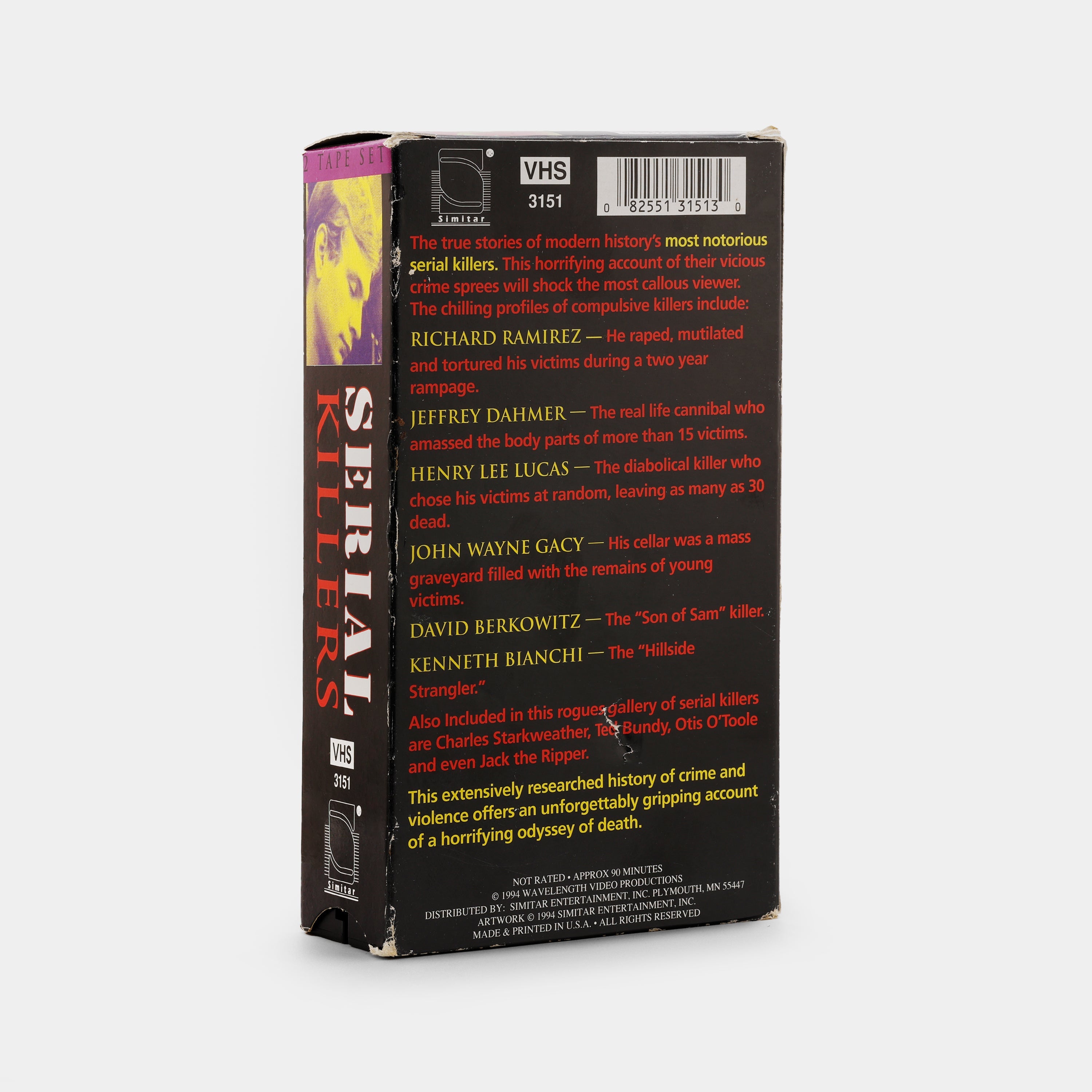 Serial Killers VHS Tape