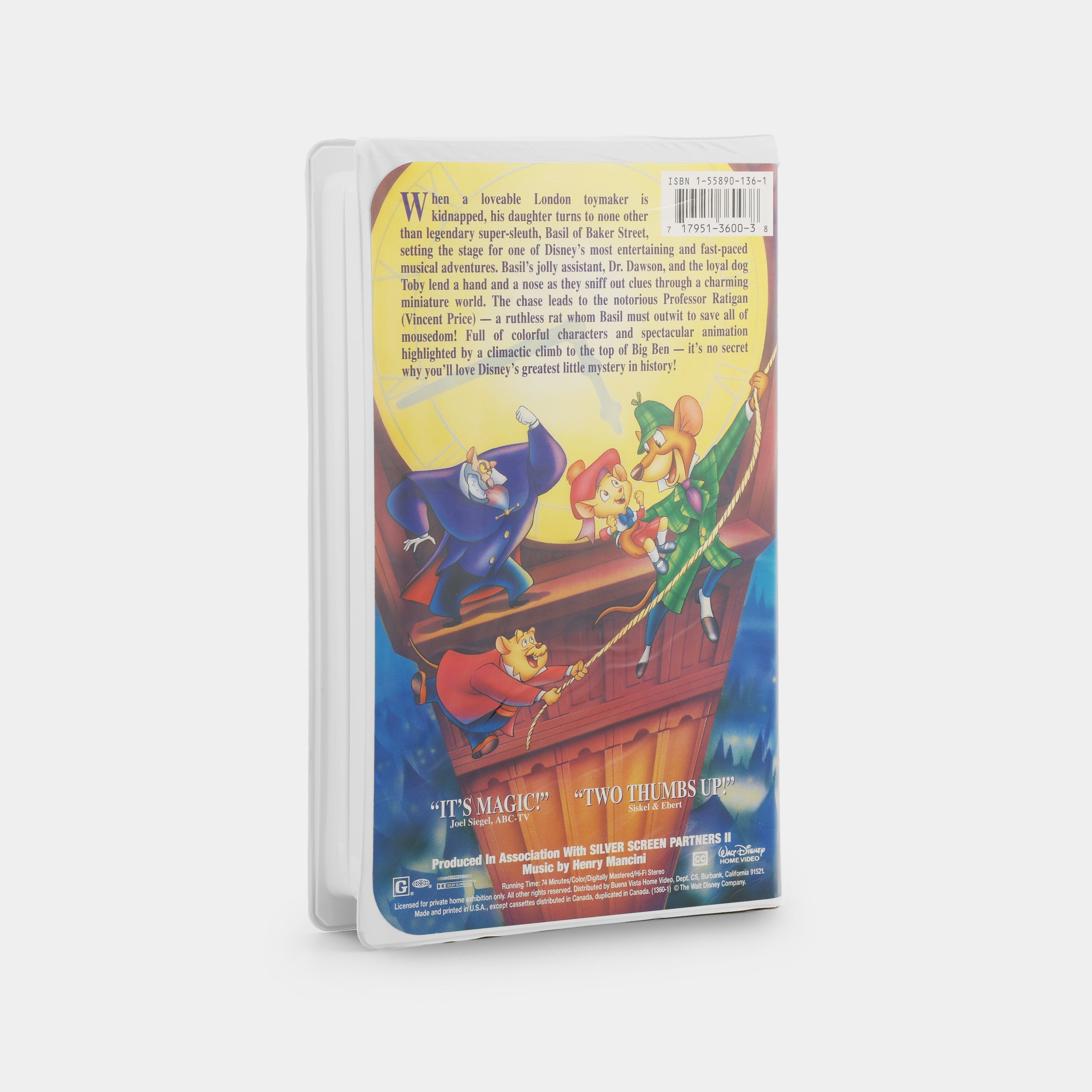 The Great Mouse Detective (The Classics) VHS Tape